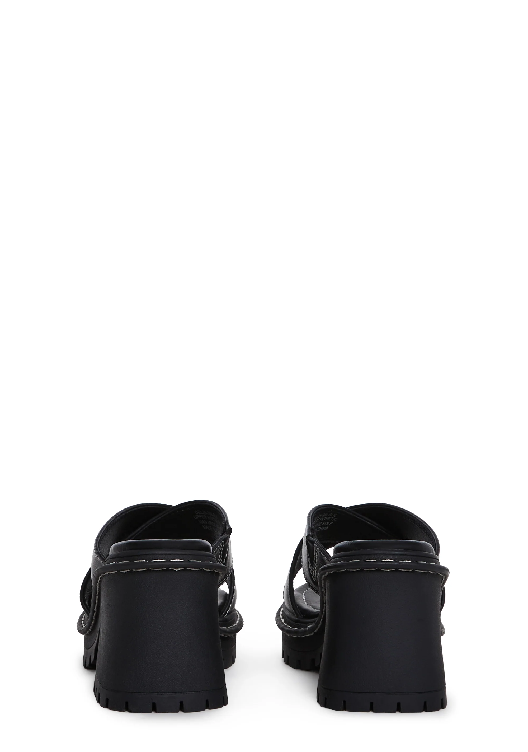 Star Worthy Cross Strap Slides - Black - Image 4