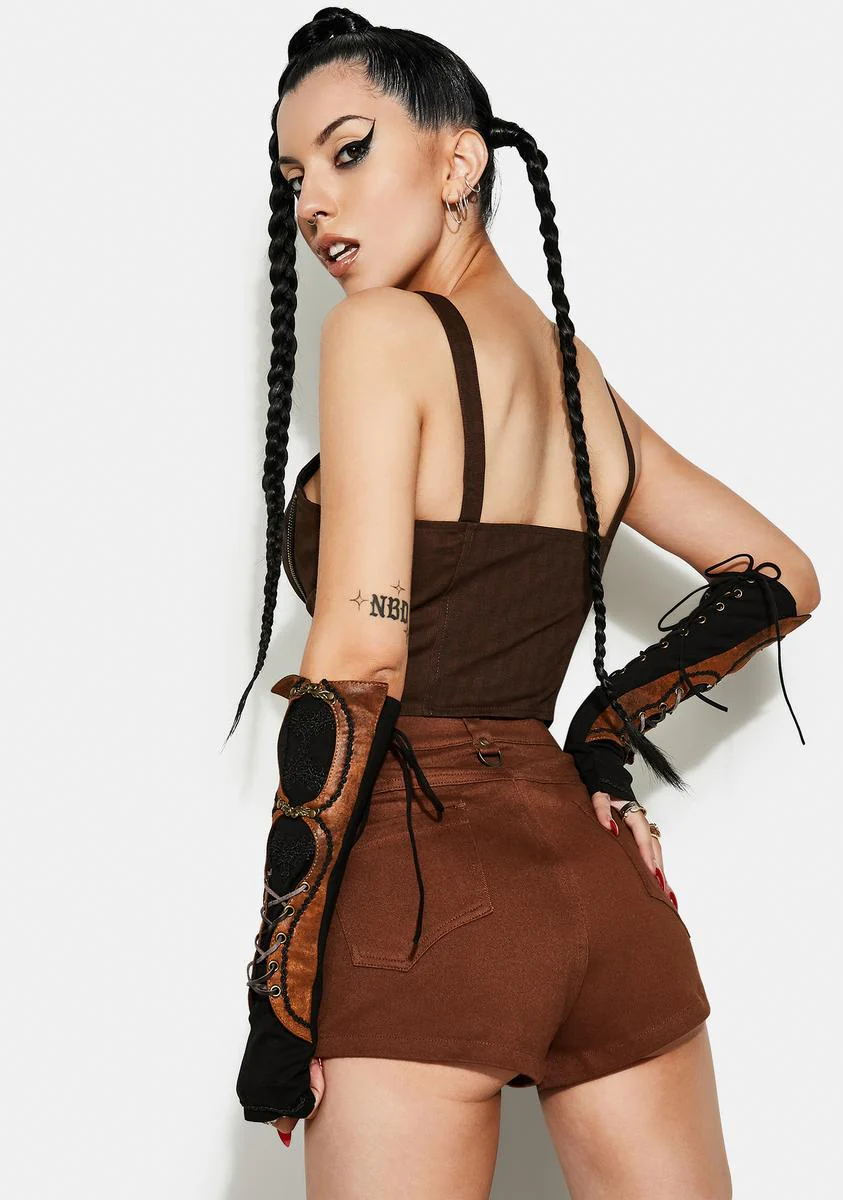 Steampunk Denim Shorts - Image 4