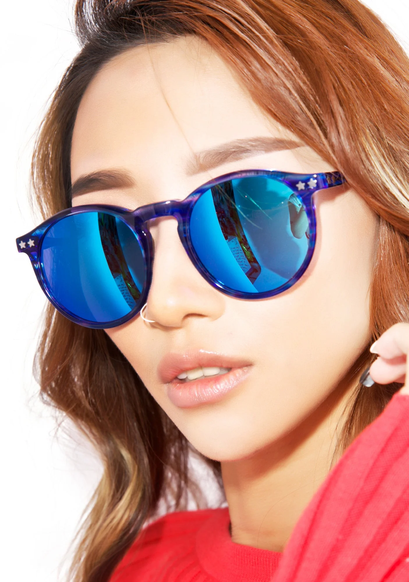 Steff Deluxe Frame Sunglasses - Blue - Image 15