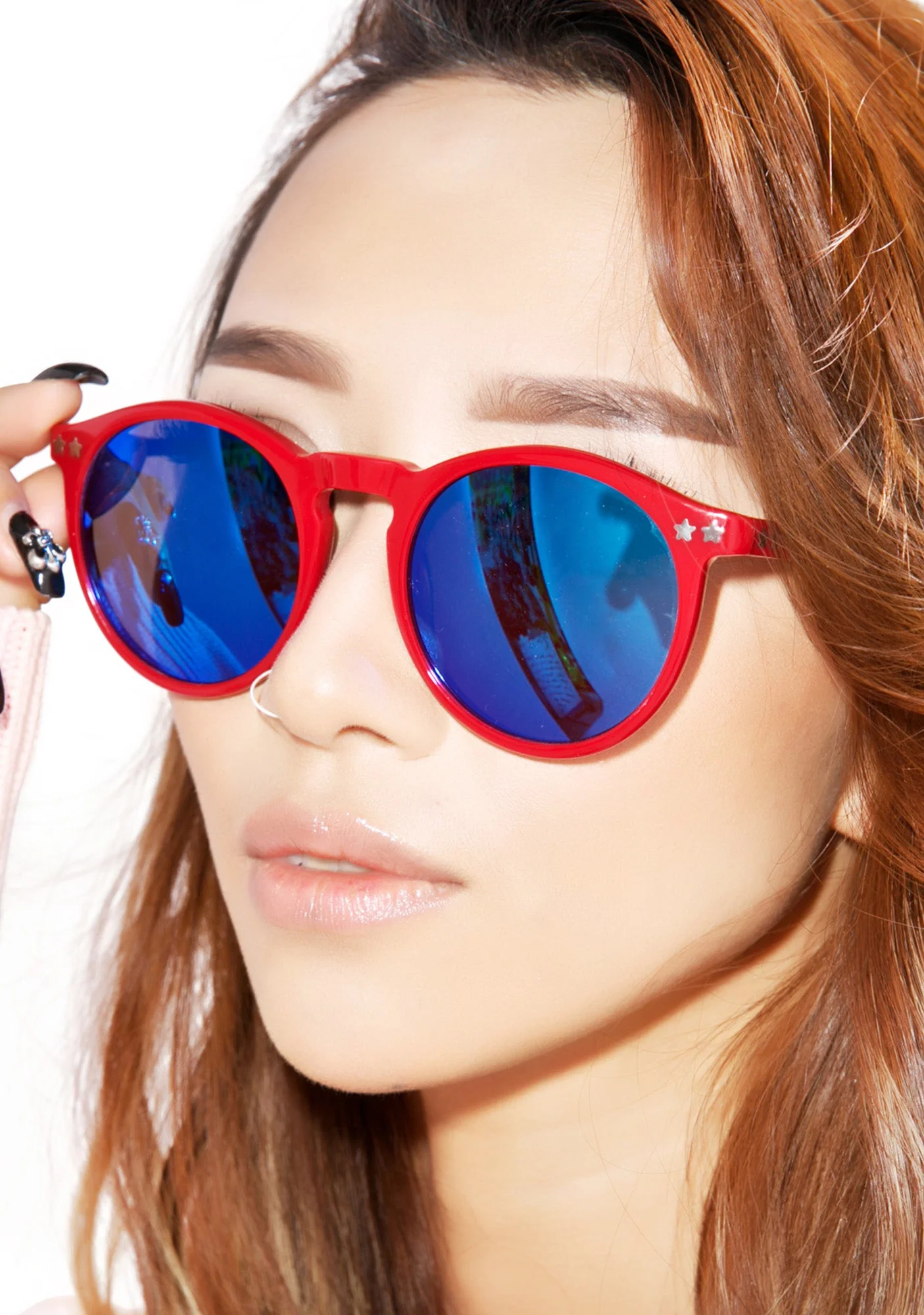 Steff Deluxe Frame Sunglasses - Red - Image 8