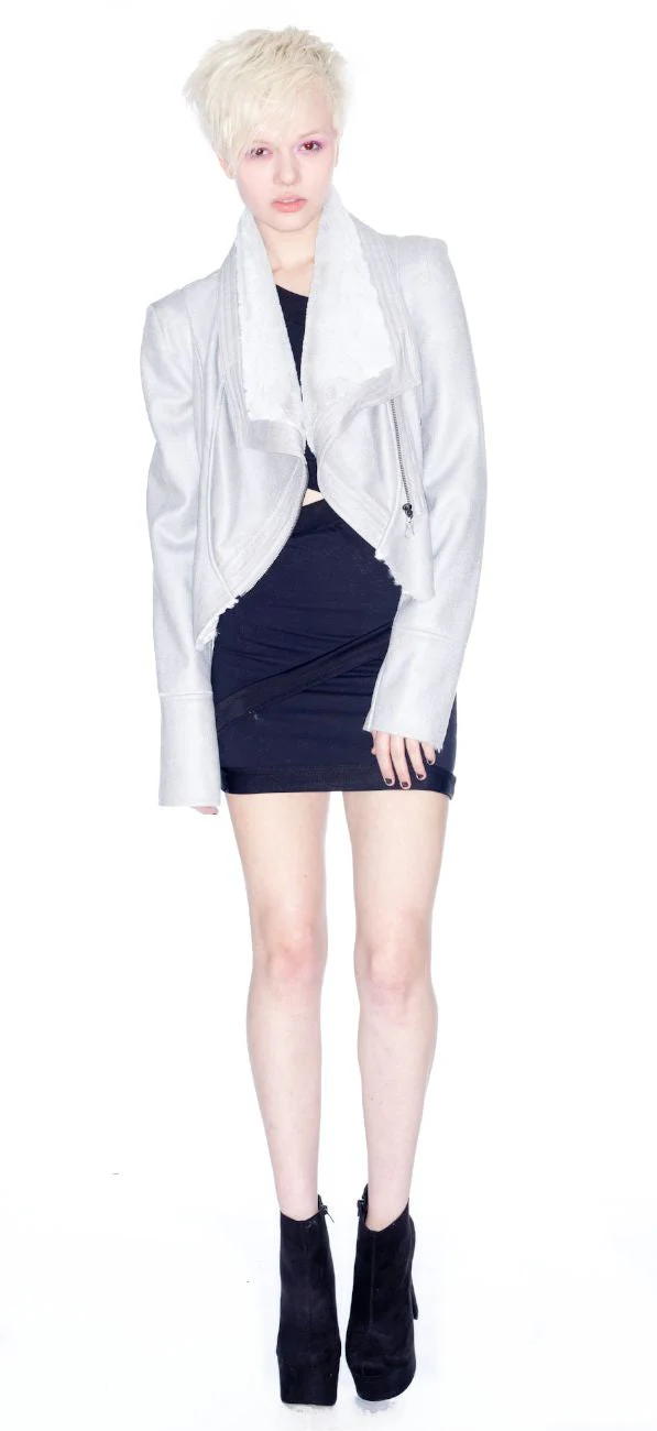 Stella & Jamie Leon Coat - Silver - Image 8
