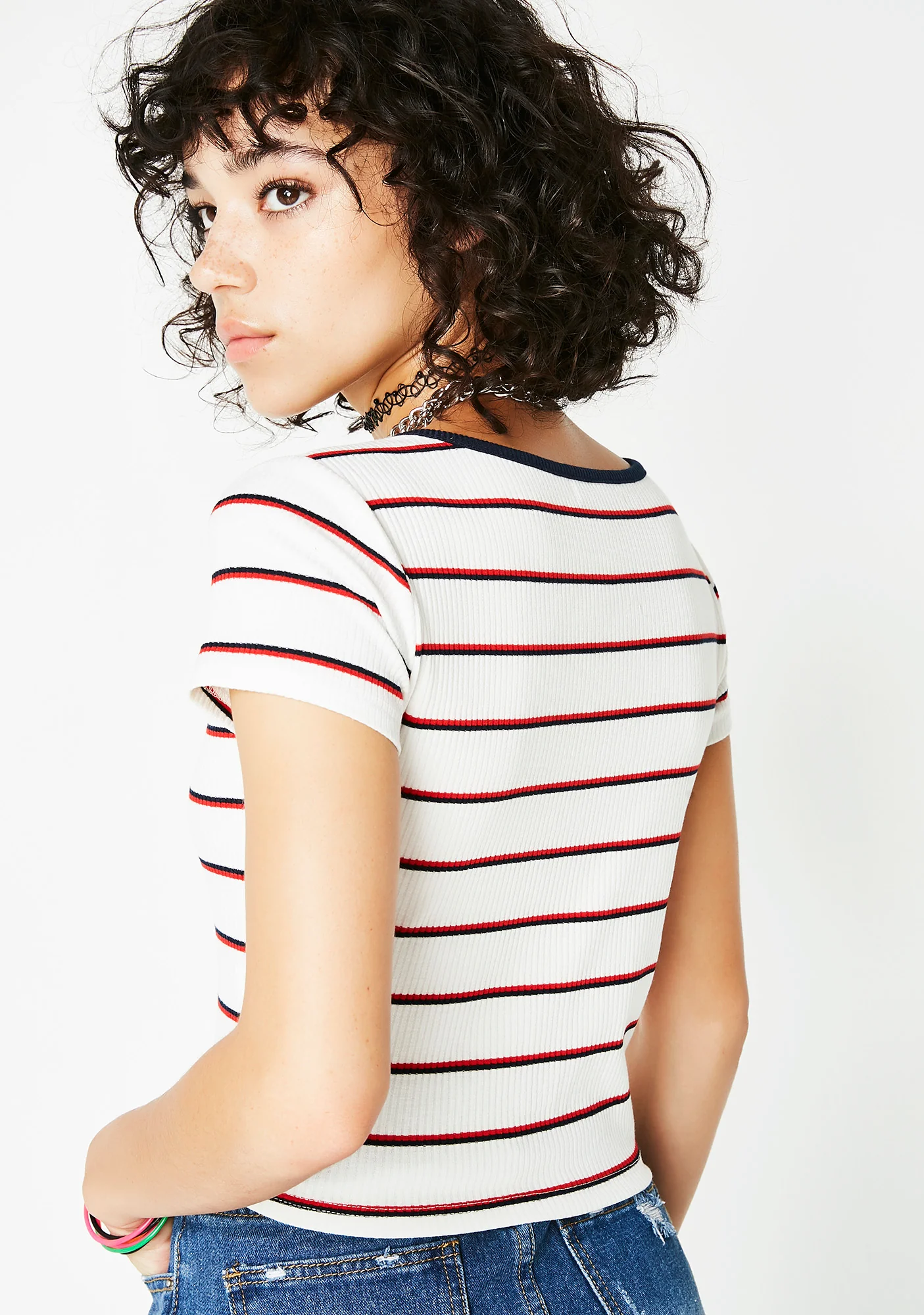 Stick To Da Plan Striped Top - Image 4