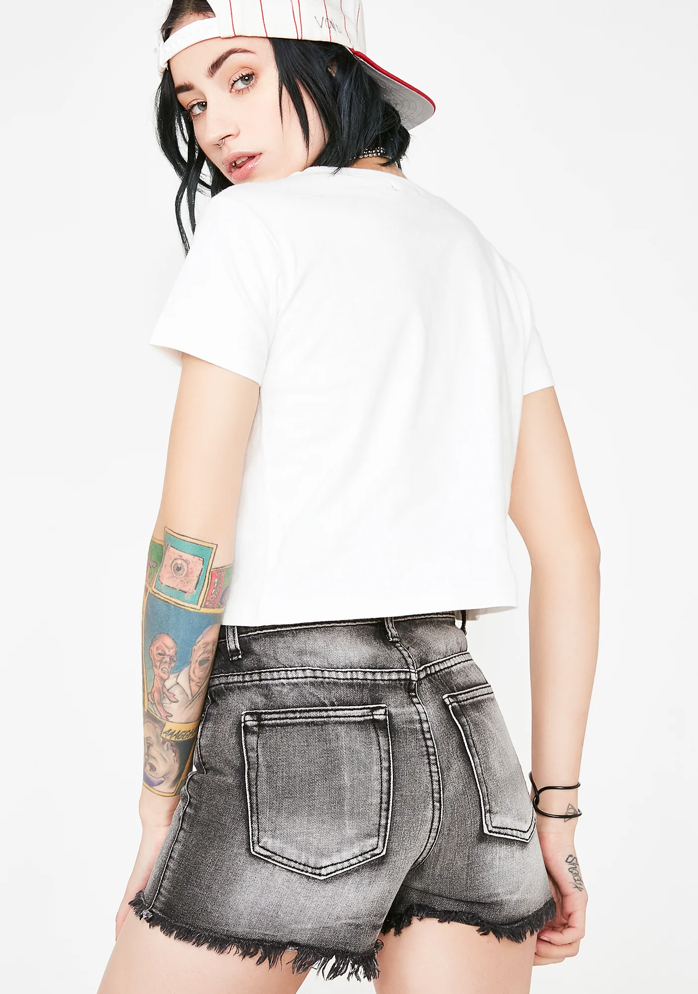 Stoned Denim Shorts - Image 4