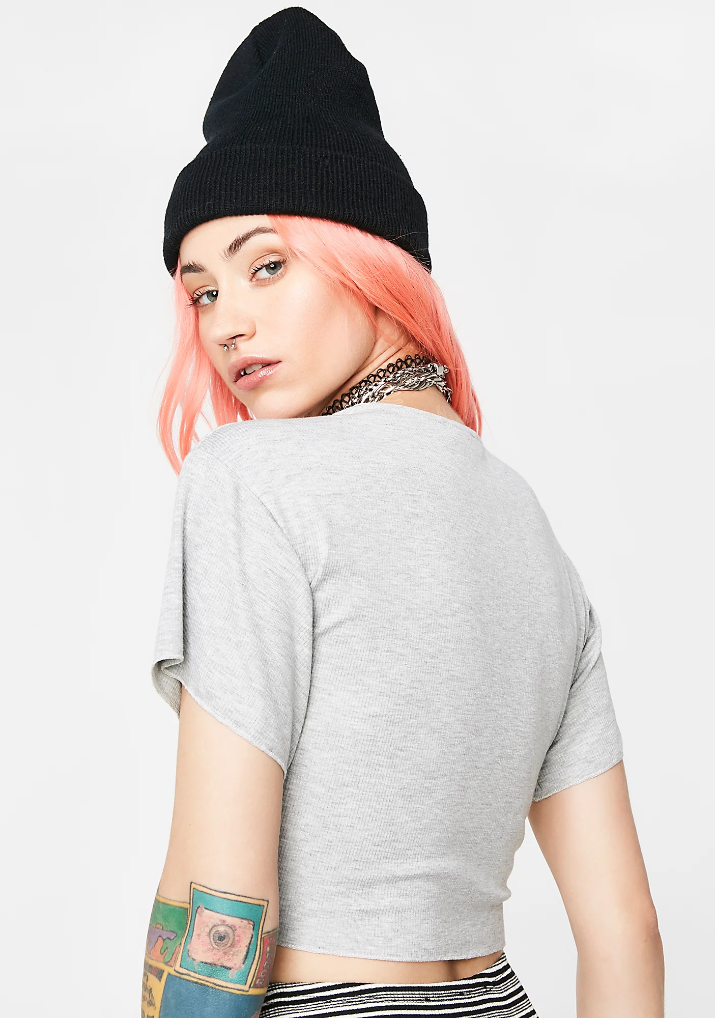 Stoned Knot Fooled Crop Top - Image 4