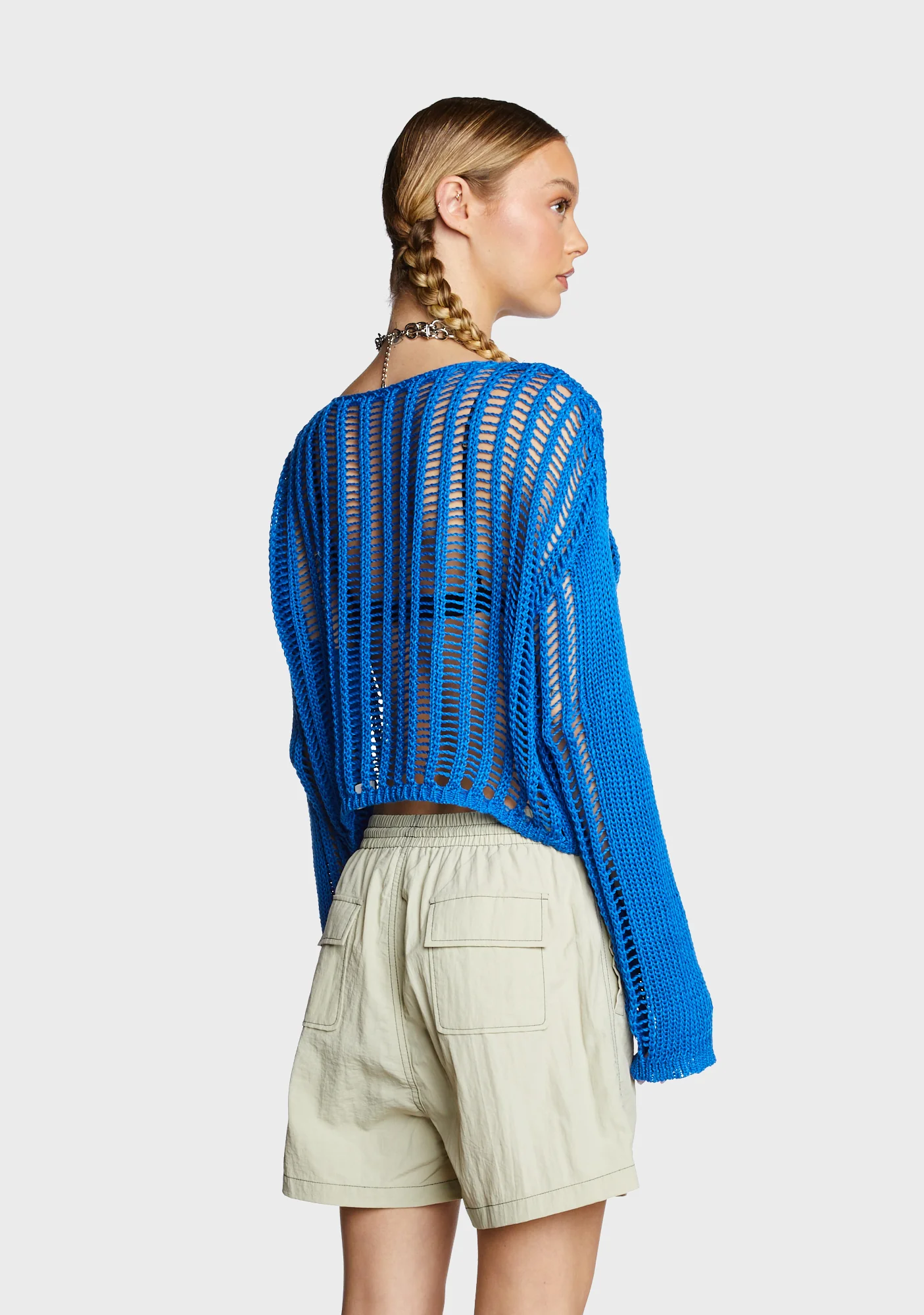 Strange Days Knit Sweater - Blue - Image 4