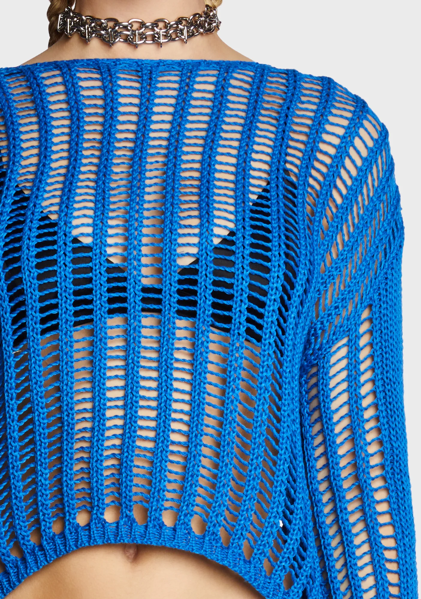 Strange Days Knit Sweater - Blue - Image 5