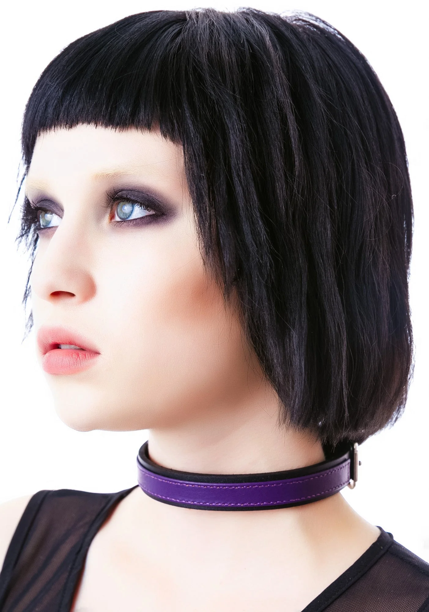 Strap Tease Leather Choker - Red - Image 16