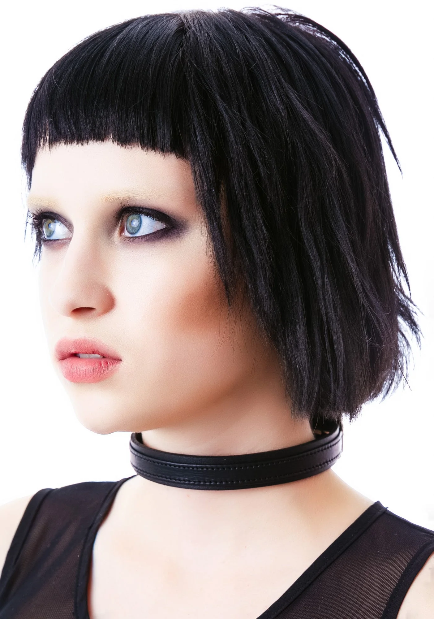 Strap Tease Leather Choker - Black - Image 15