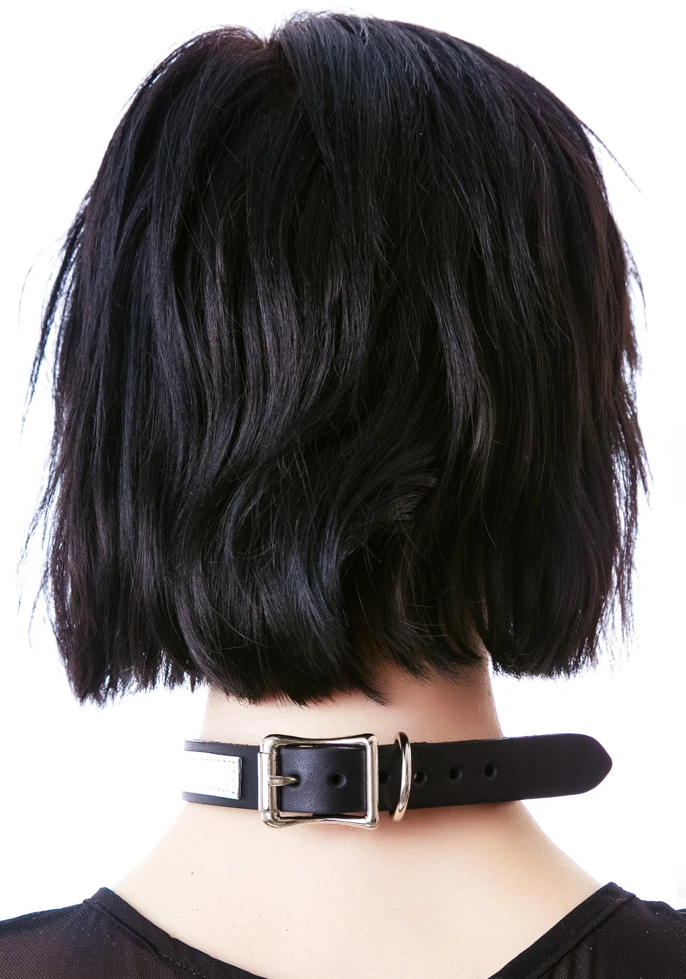 Strap Tease Leather Choker - Black - Image 4