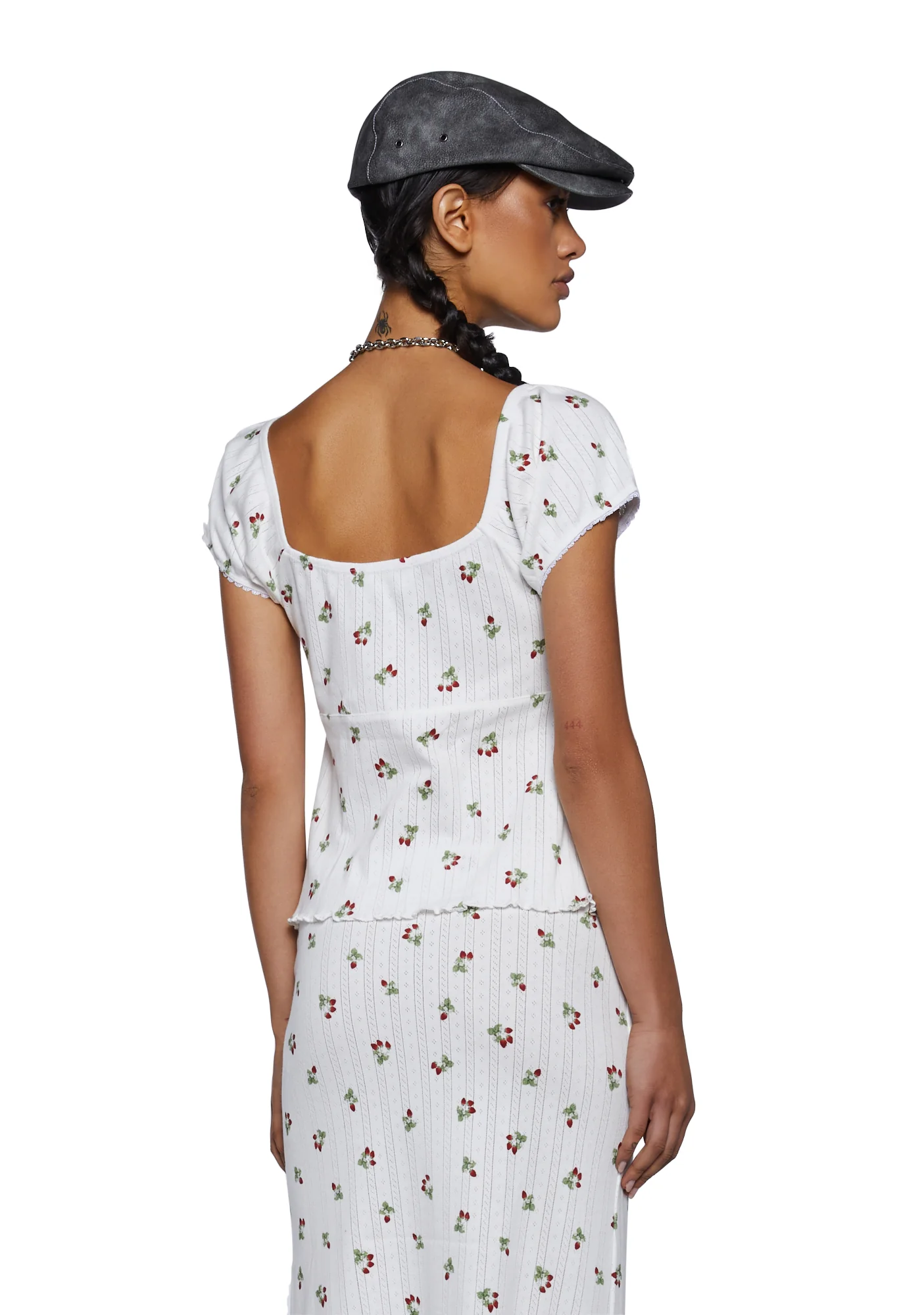 Strawberry Pointelle Top - Image 4