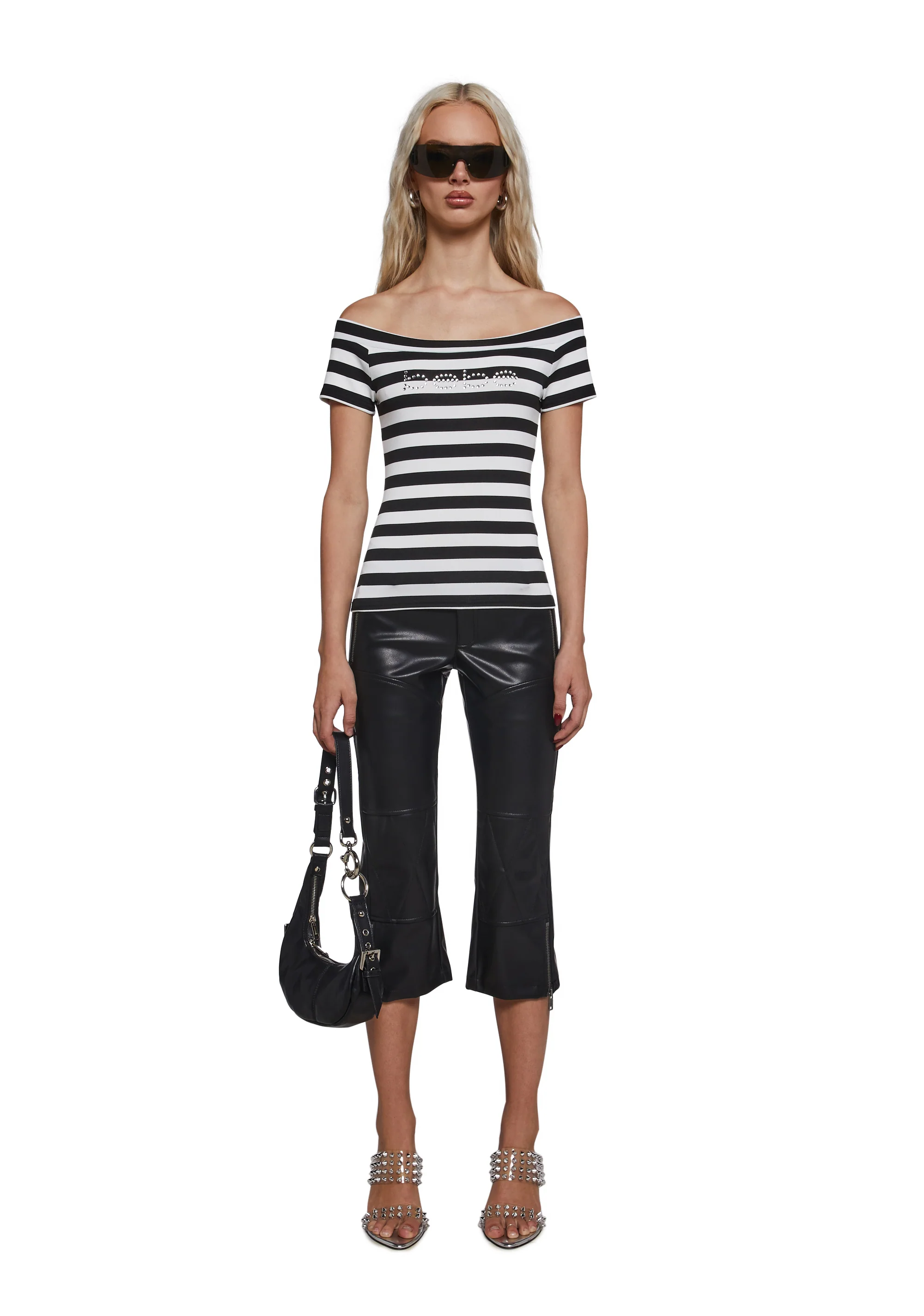 Off The Shoulder Striped Top - Image 6