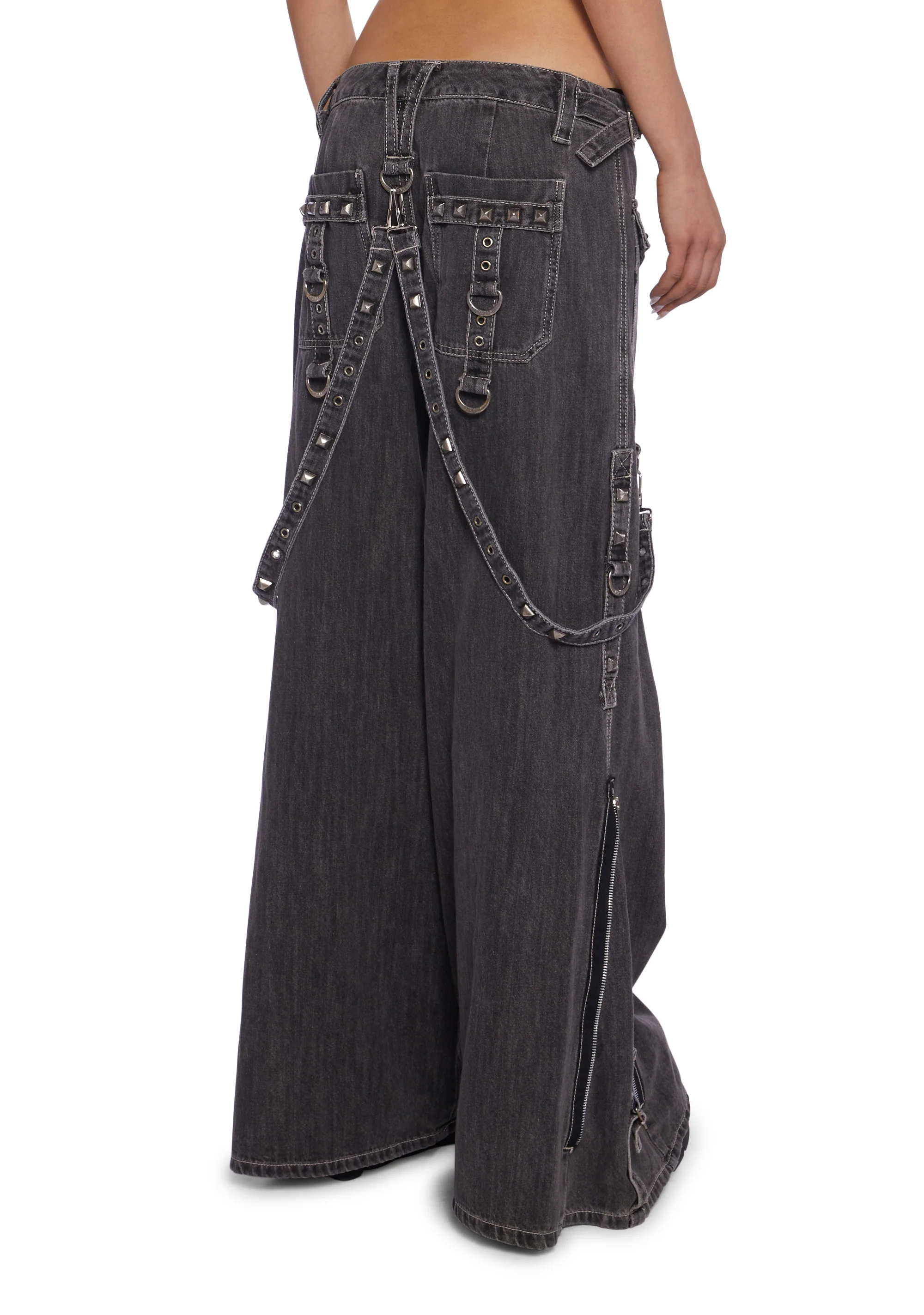 Studded Power Denim Pants - Image 4