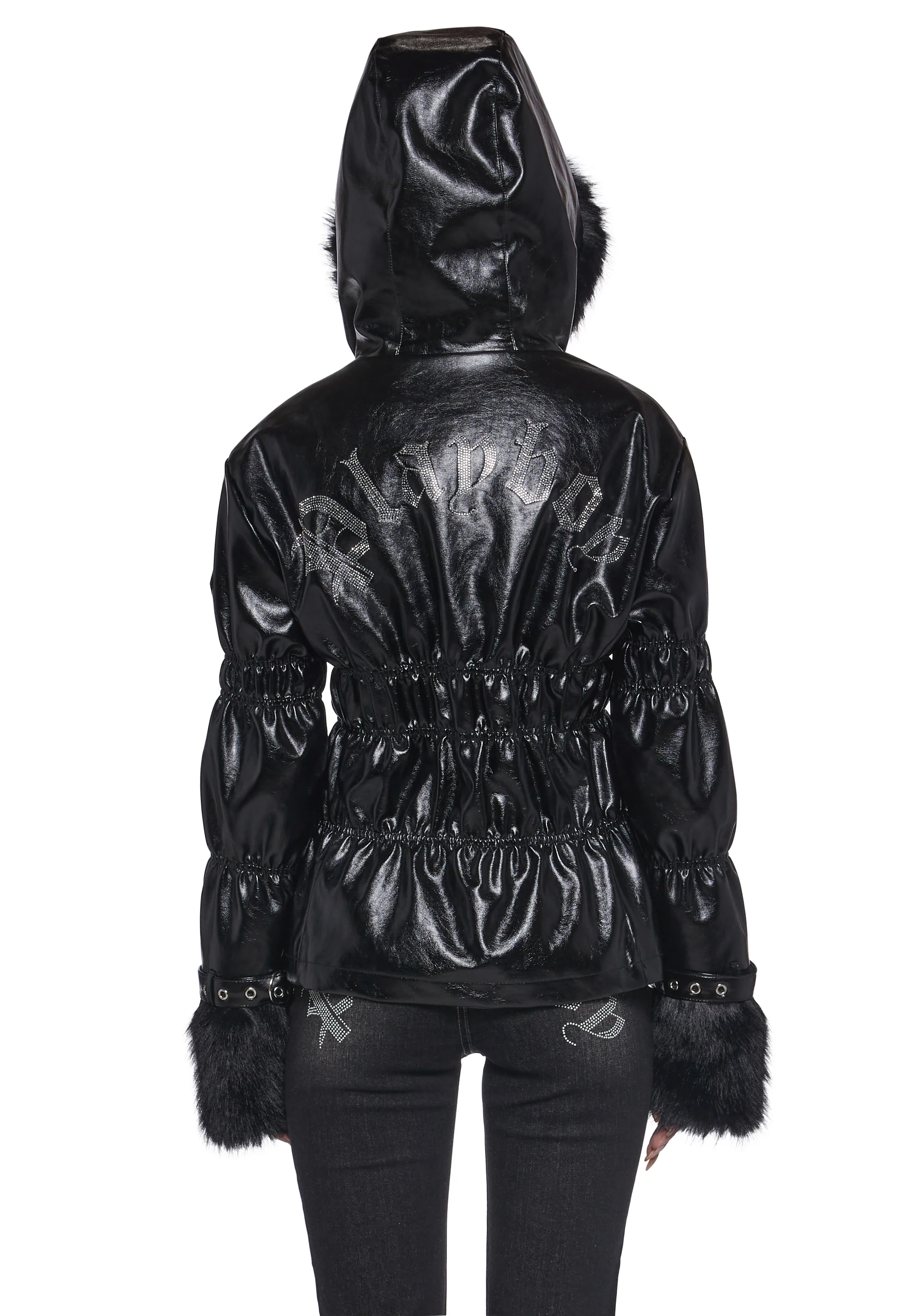 Puffer Jacket With Faux Fur Trim - Image 5