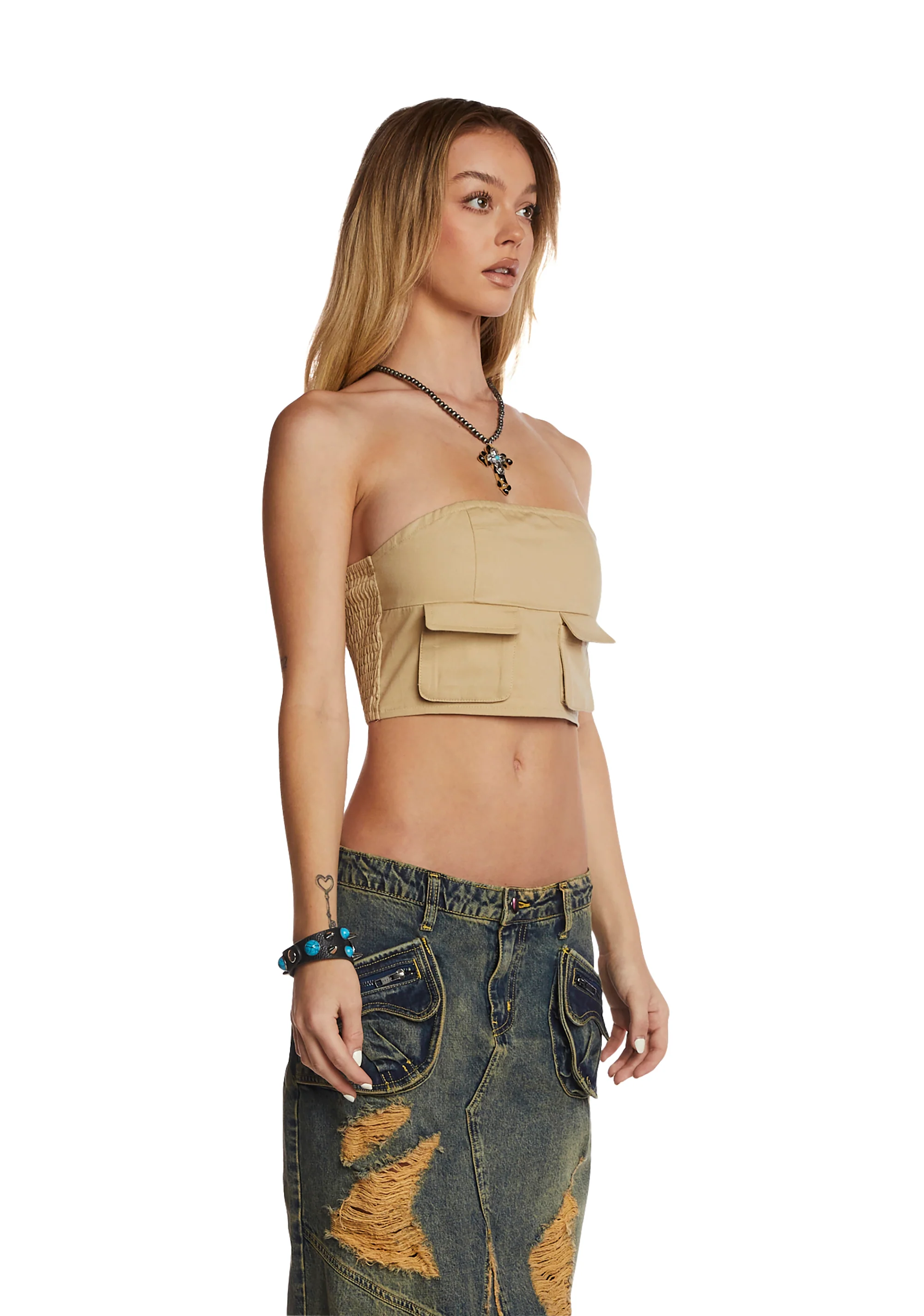 Subway Surfer Tube Top - Light Brown - Image 3