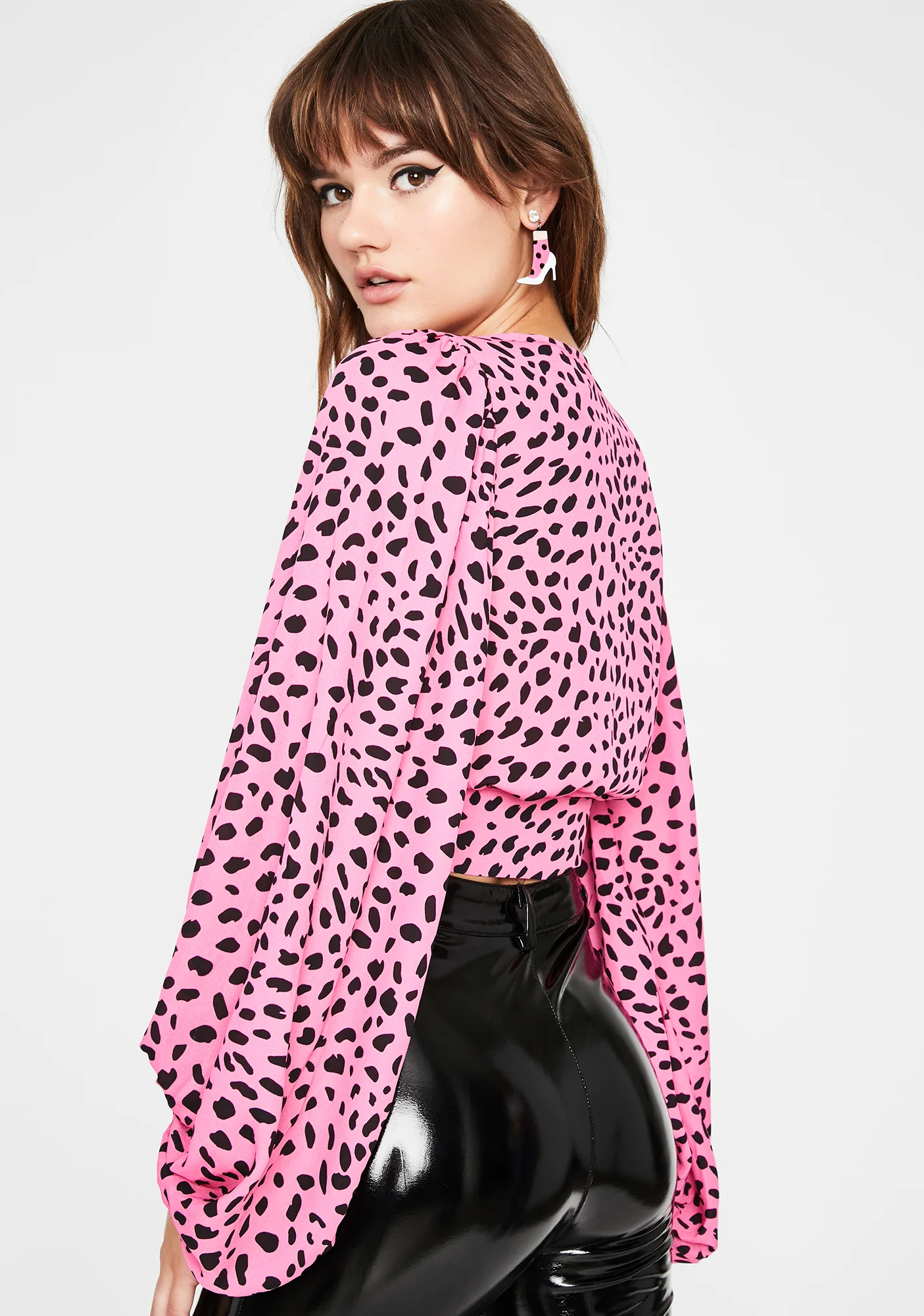 Sugar Spotted Bad Bish Blouse Top - Image 4