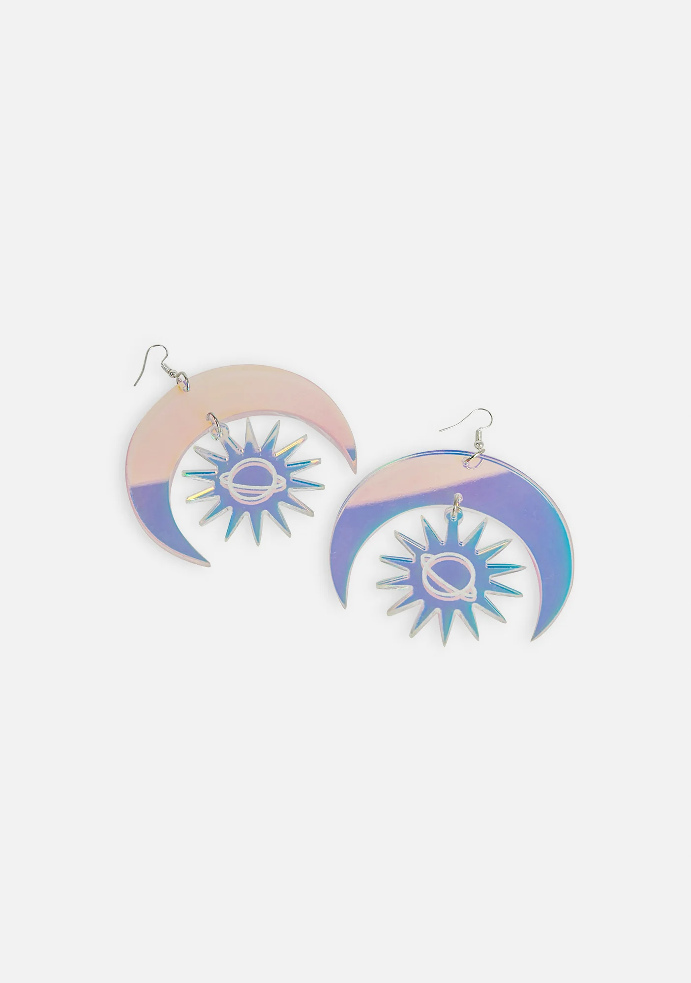 Sun & Moon Iridescent Earrings - Image 4