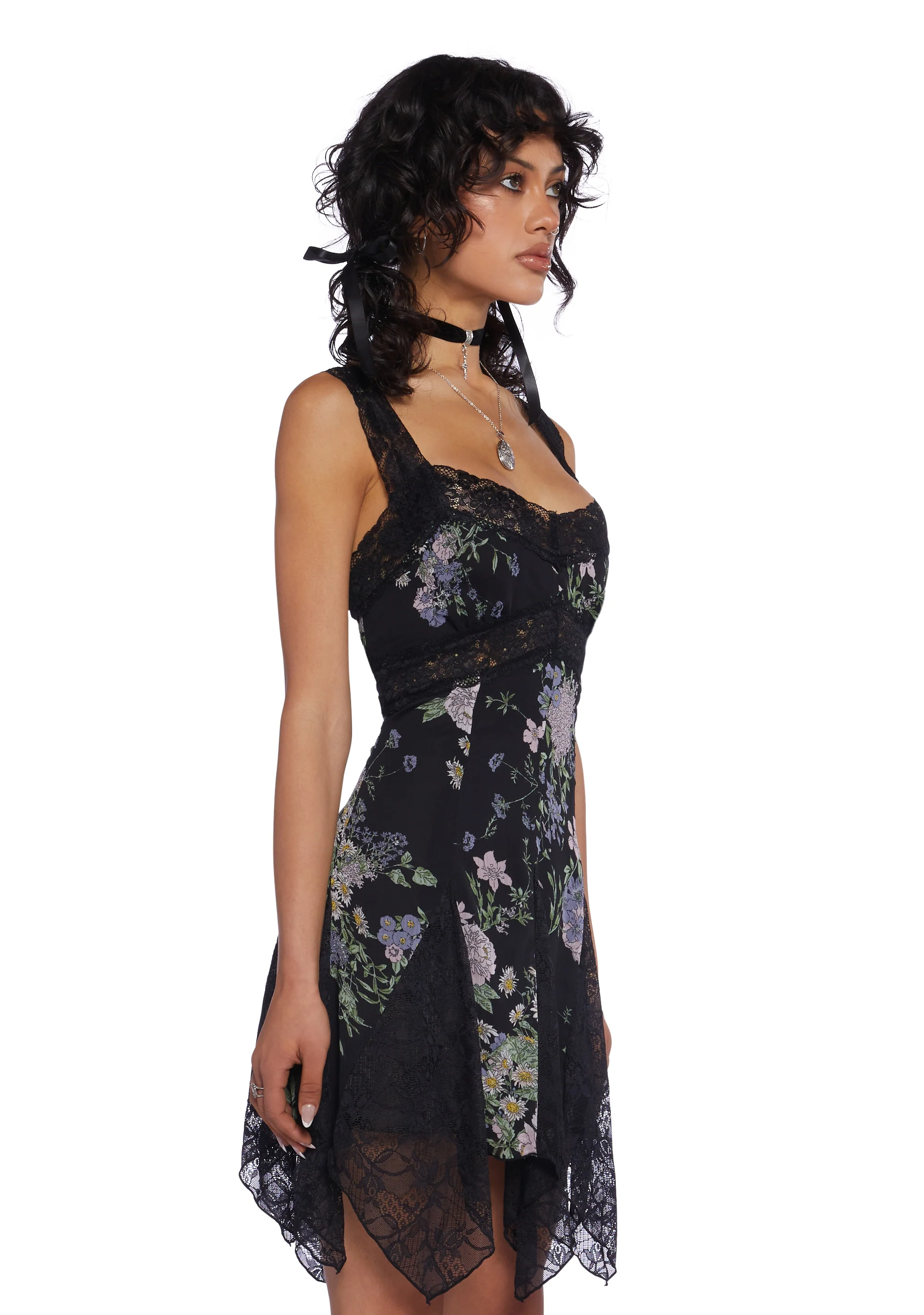 Sun Serenade Slip Dress - Black - Image 3