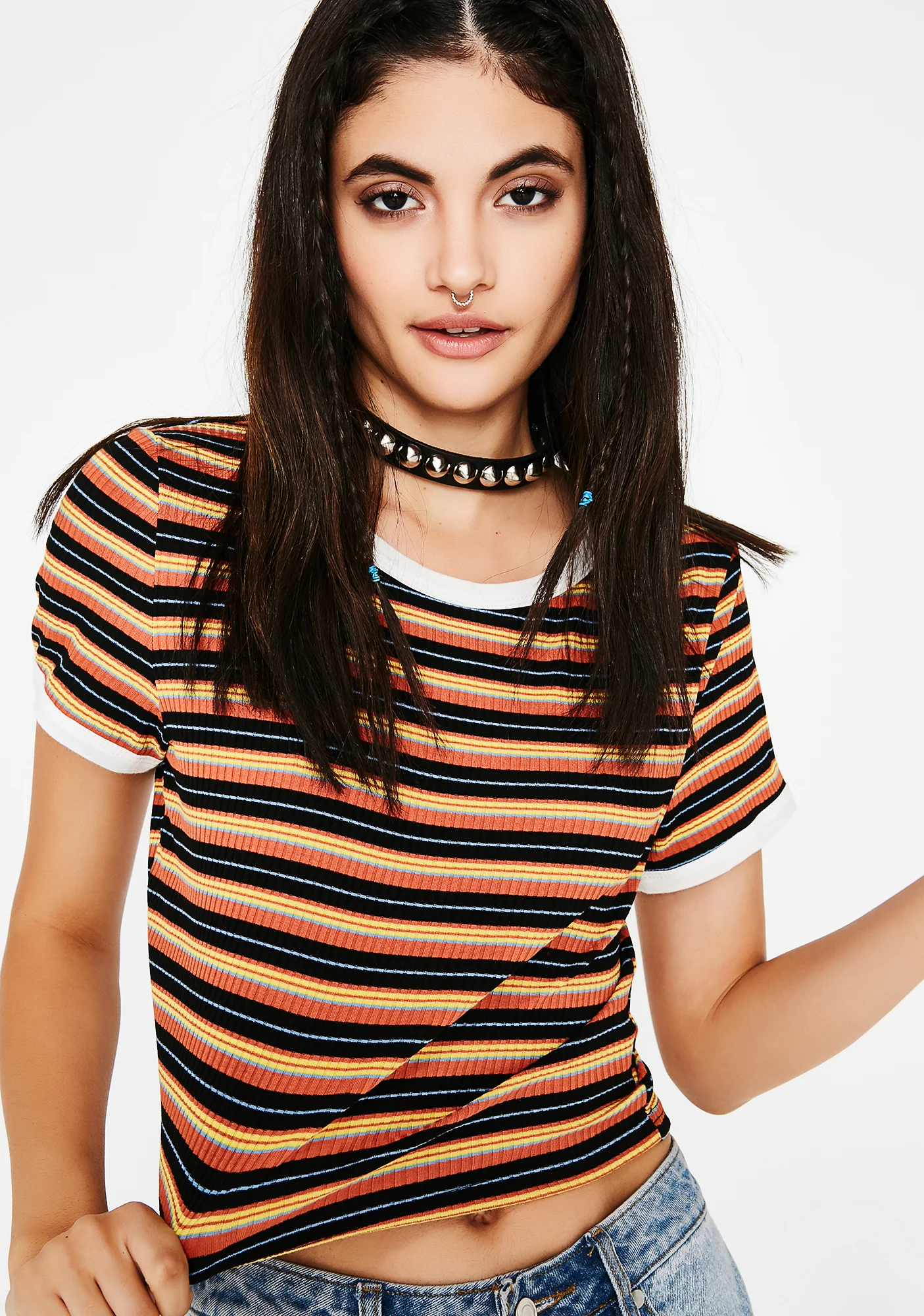 Sunny Side Striped Tee - Image 2