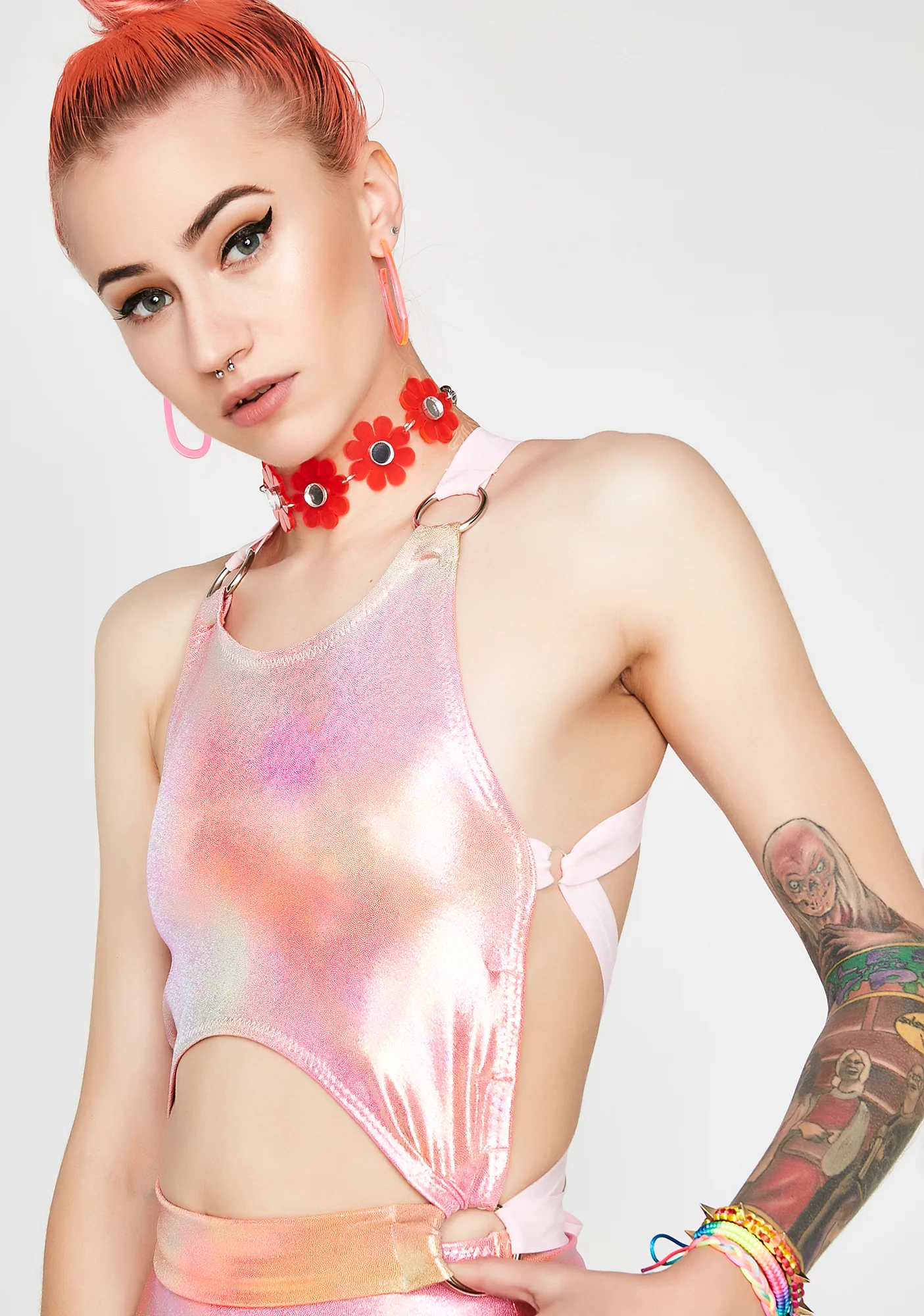 Sunset Prism Half Moon Halter Top - Image 3