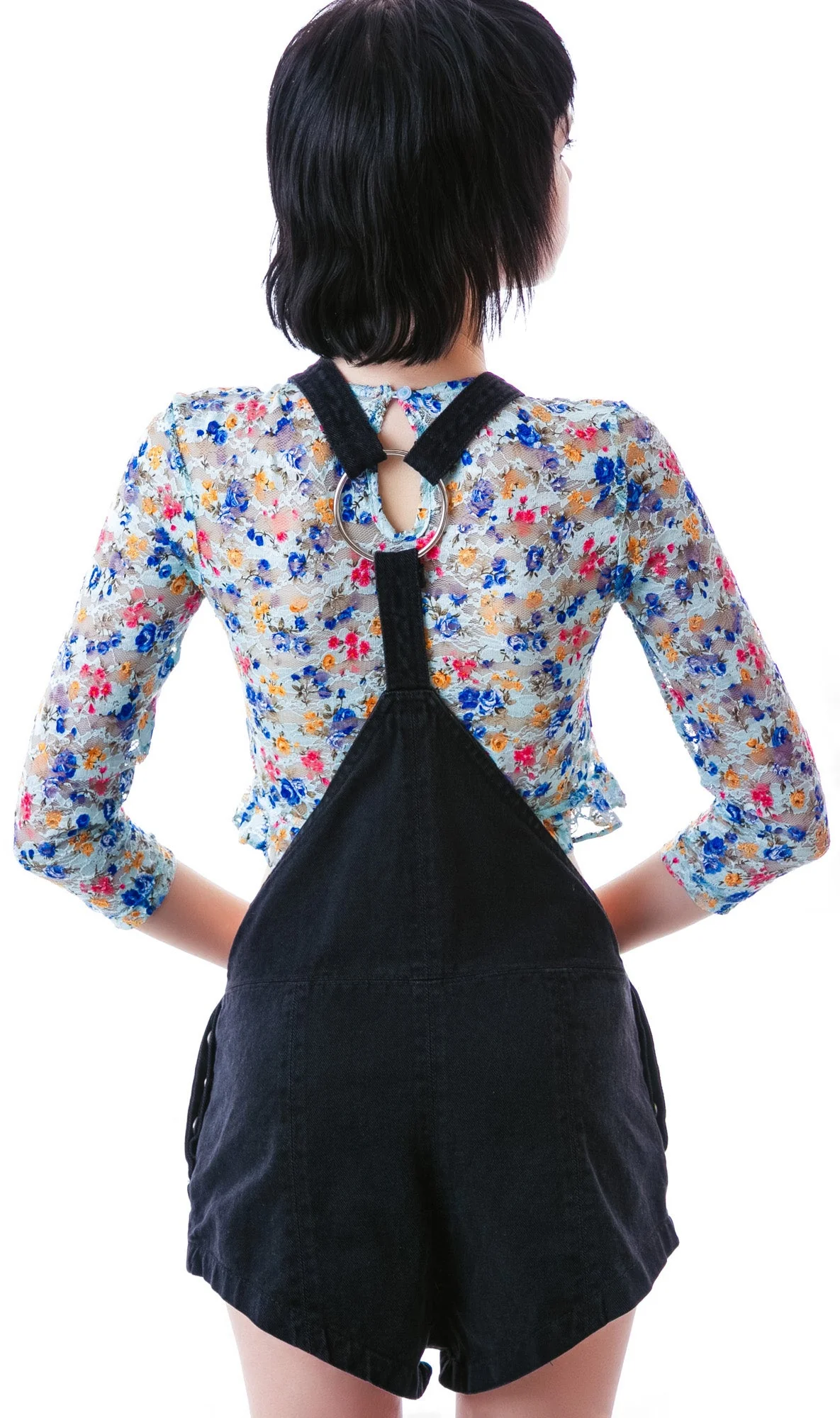 Suzie Blue Overalls - Black - Image 4