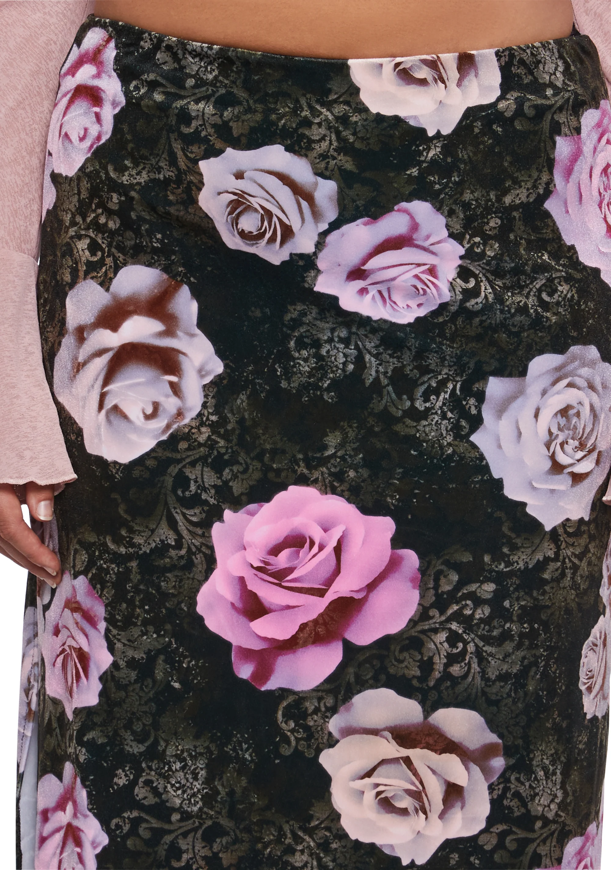 Sweet Disposition Velour Midi Skirt - Image 9
