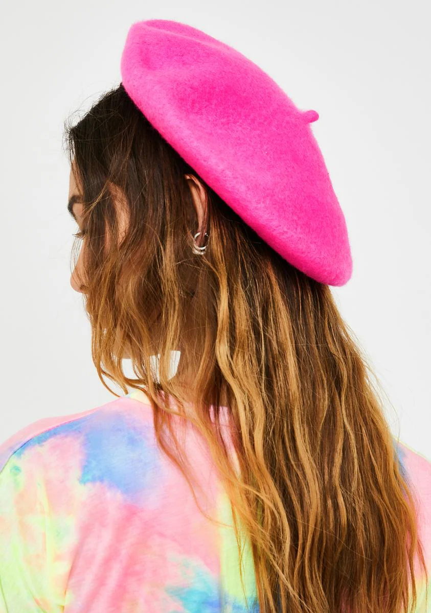 Sweet Fetch My Things Neon Beret - Image 3