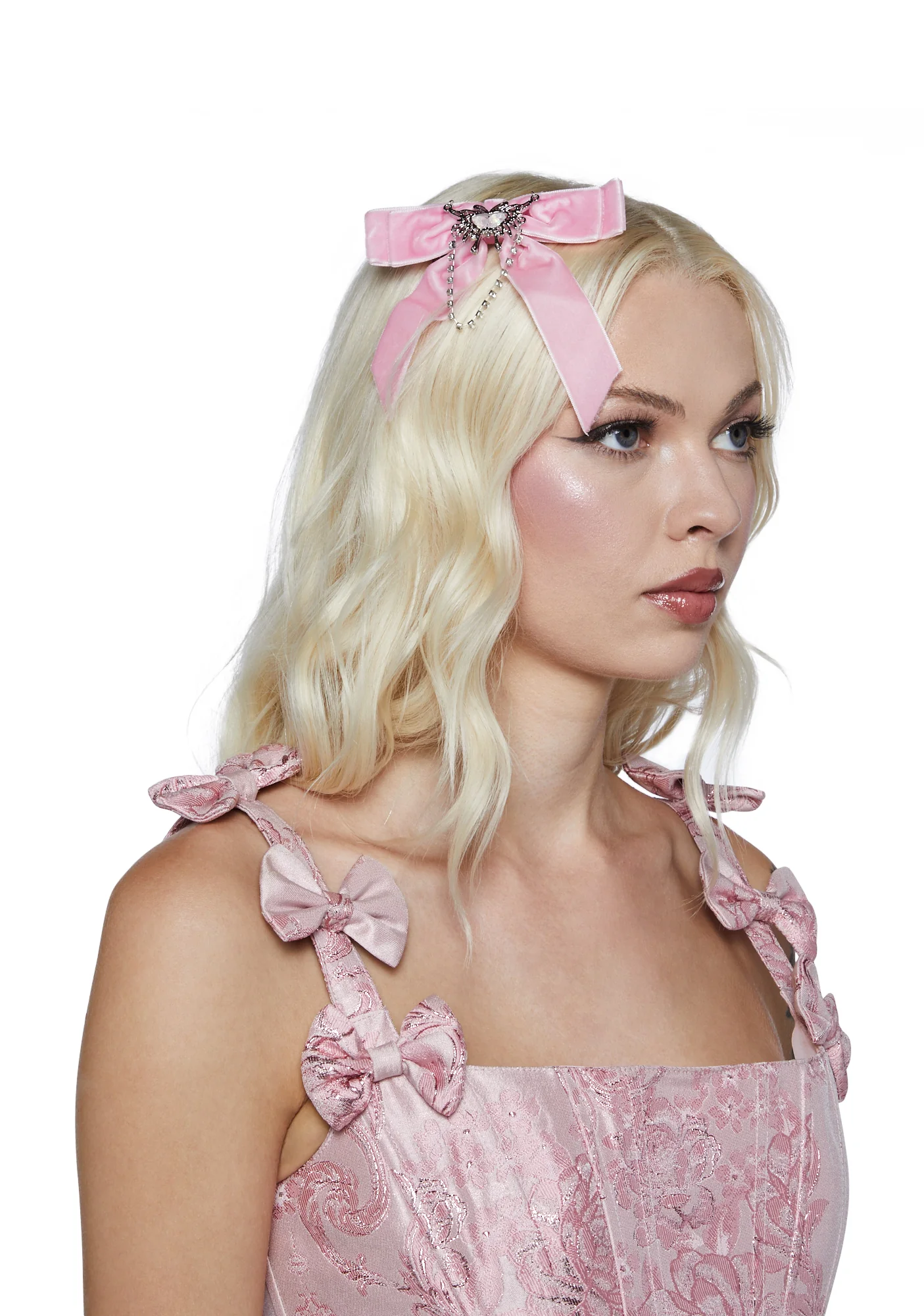 Sweet Girl Bow Hair Clip-Pink - Image 2