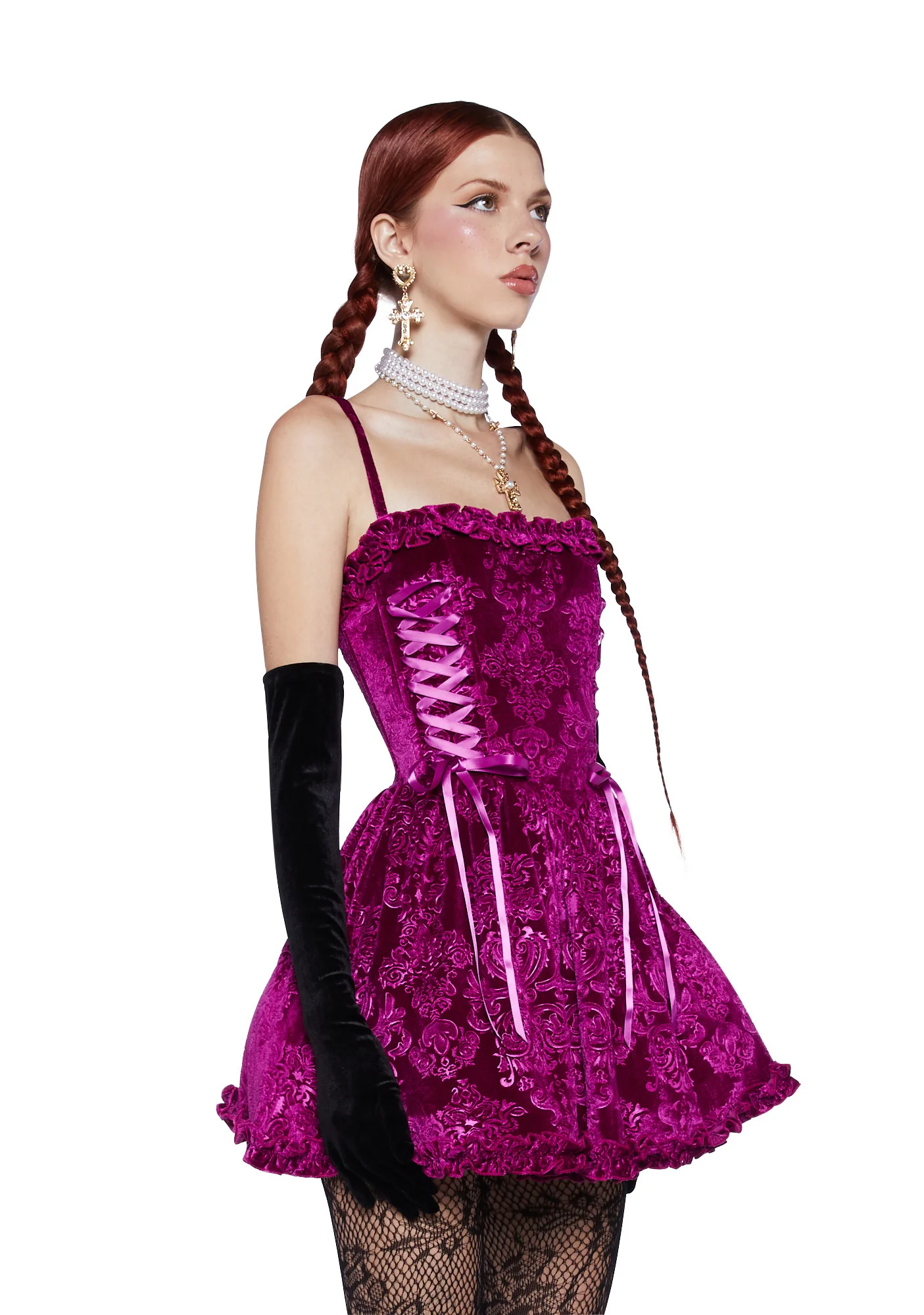 Sweet Icing Corset Dress - Raspberry - Image 3