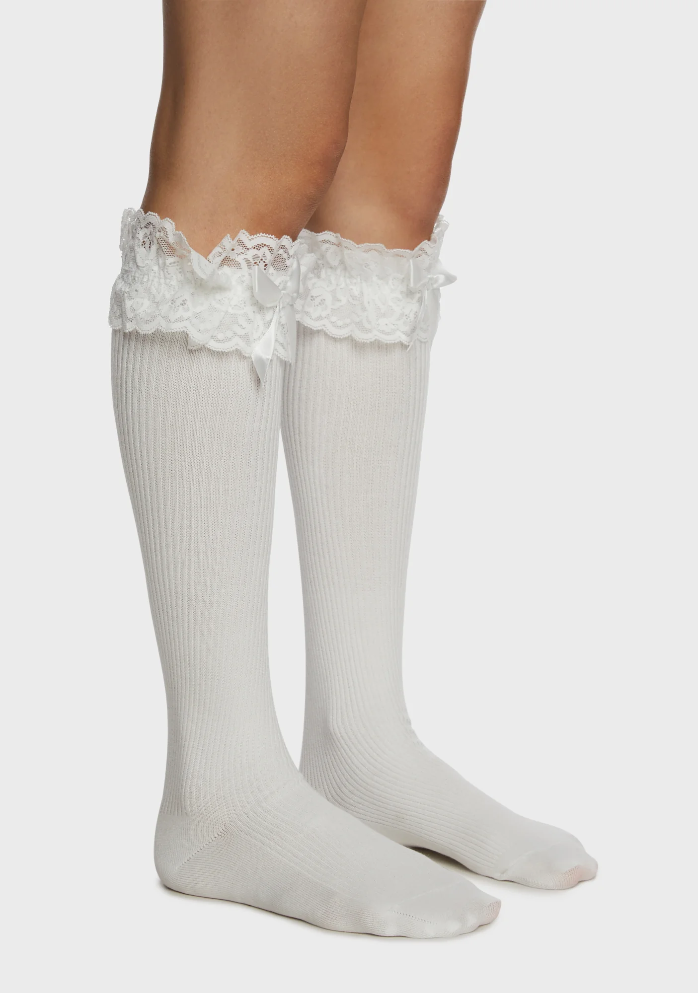 Sweet Like Me Knee High Socks - White - Image 2