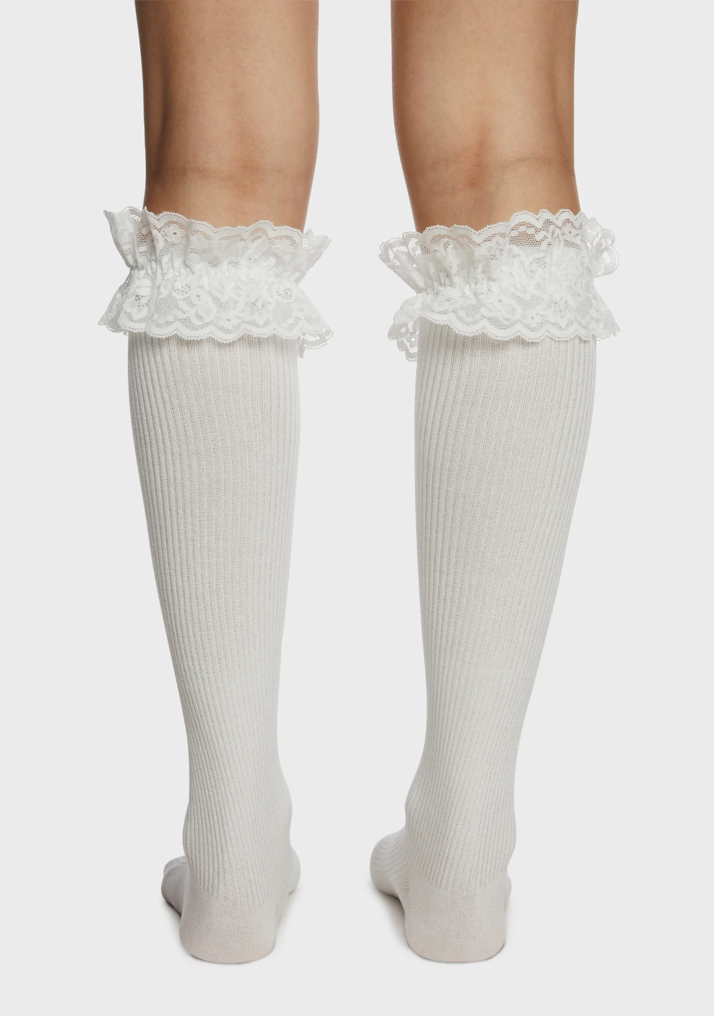 Sweet Like Me Knee High Socks - White - Image 3