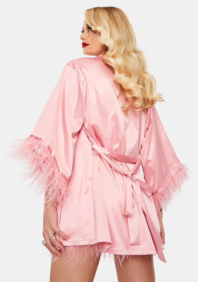 Sweet Naughty Nightmare Satin Robe - Image 4