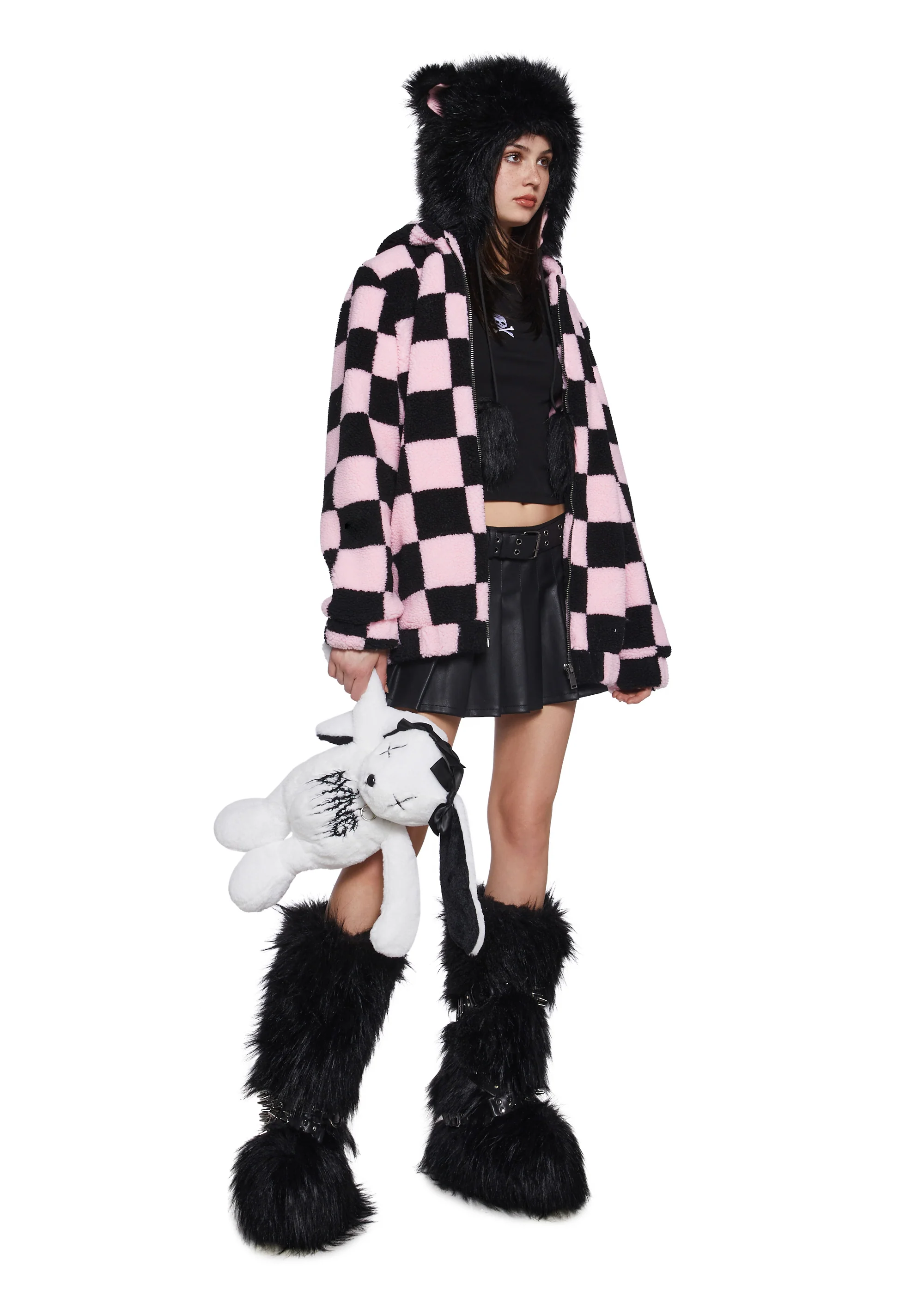 Sweet Scenester Hooded Sherpa Jacket - Image 2