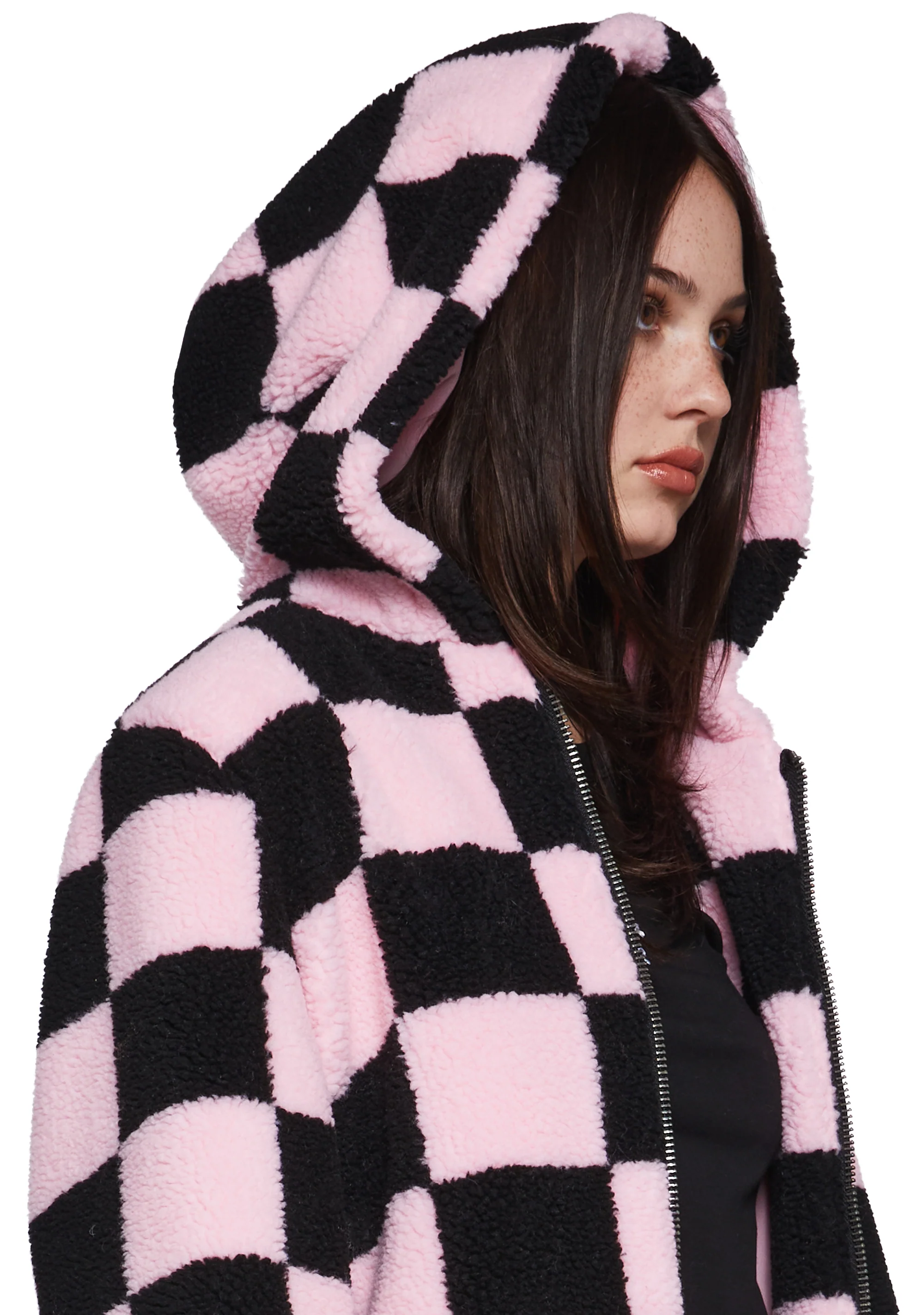 Sweet Scenester Hooded Sherpa Jacket - Image 5
