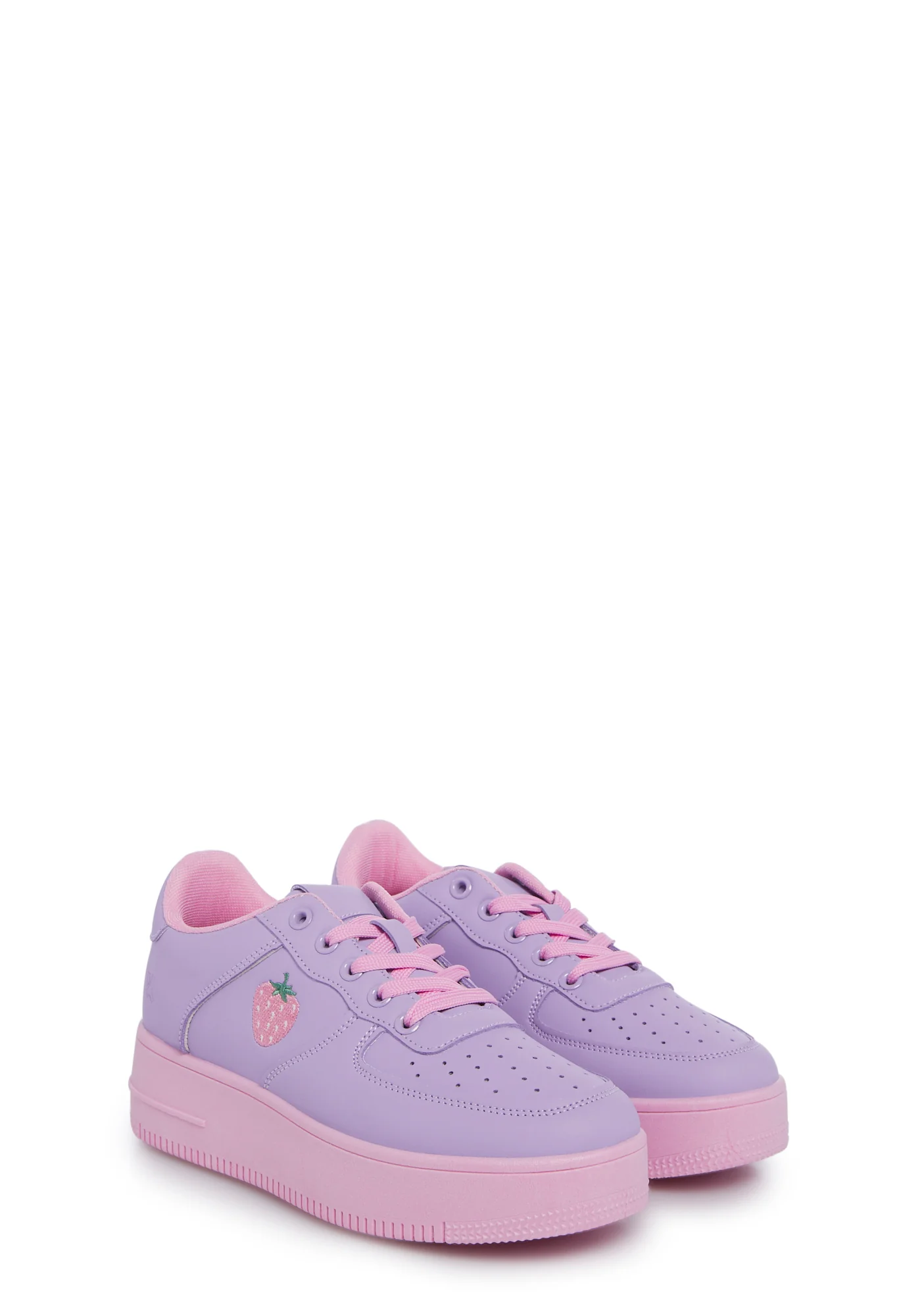 Sweet Strawberry Platform Sneakers - Purple - Image 3