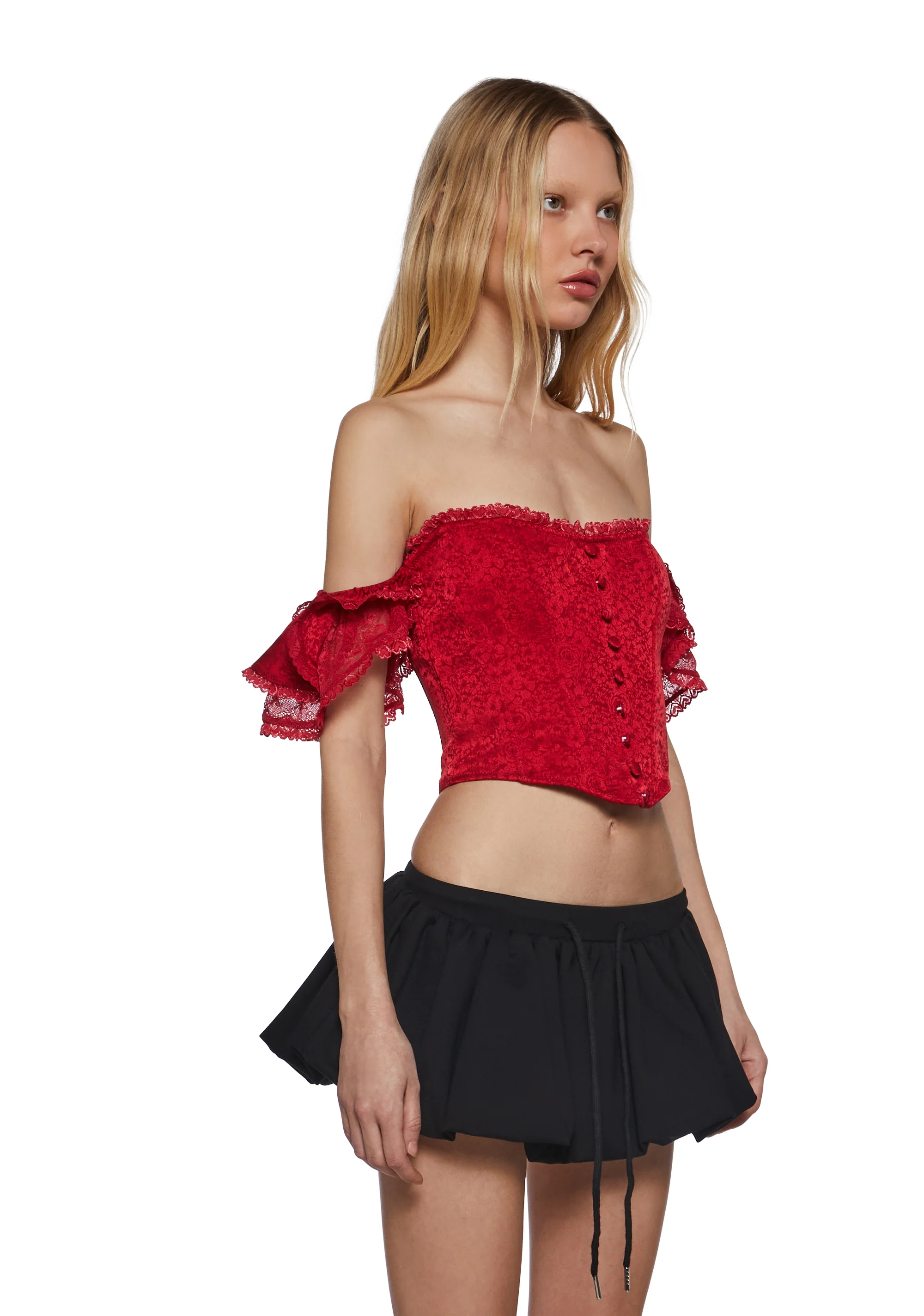 Sweet Talker Corset Top - Red - Image 3