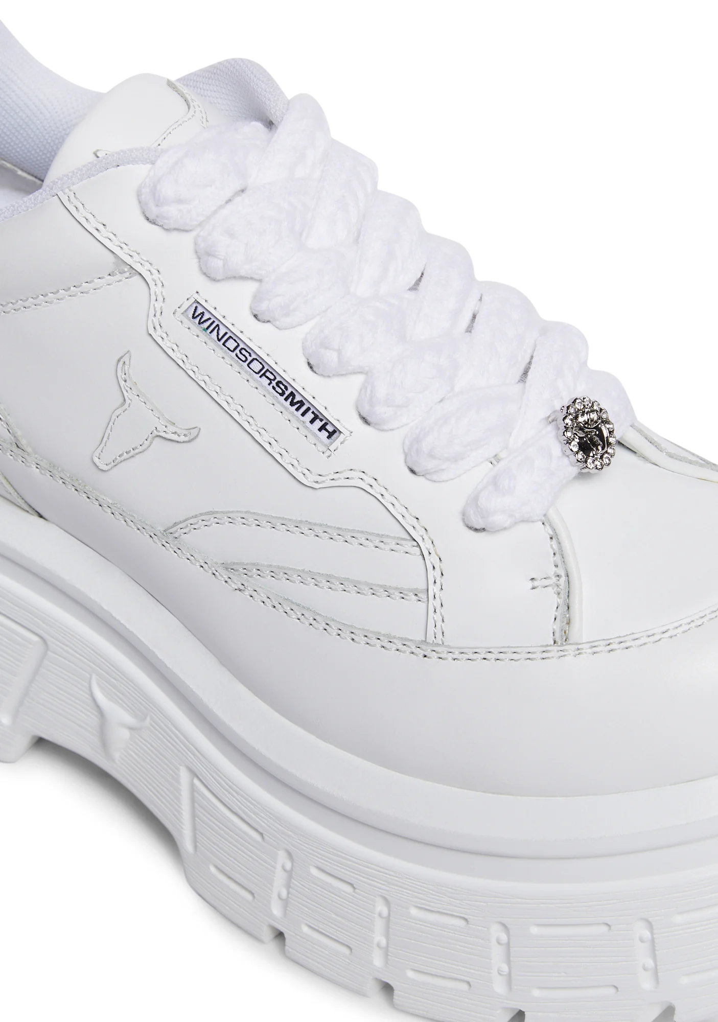 Swerve Leather Sneakers - White - Image 2