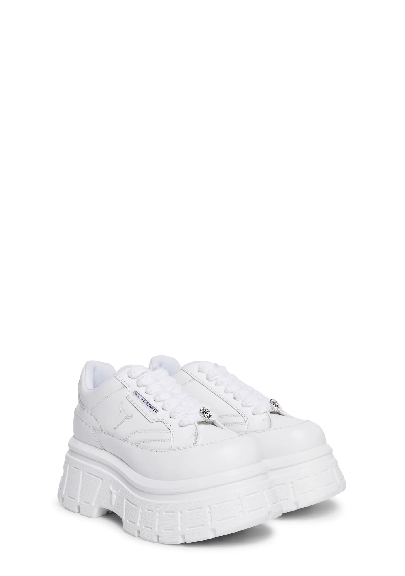 Swerve Leather Sneakers - White - Image 3