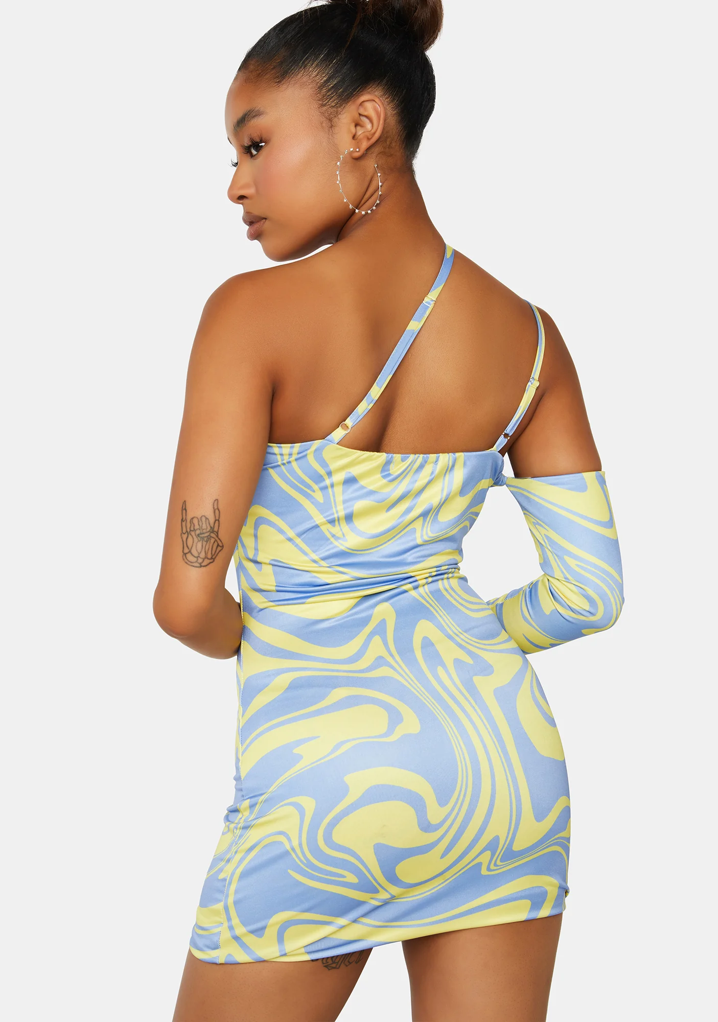 Swirl Printed Mini Dress - Image 4