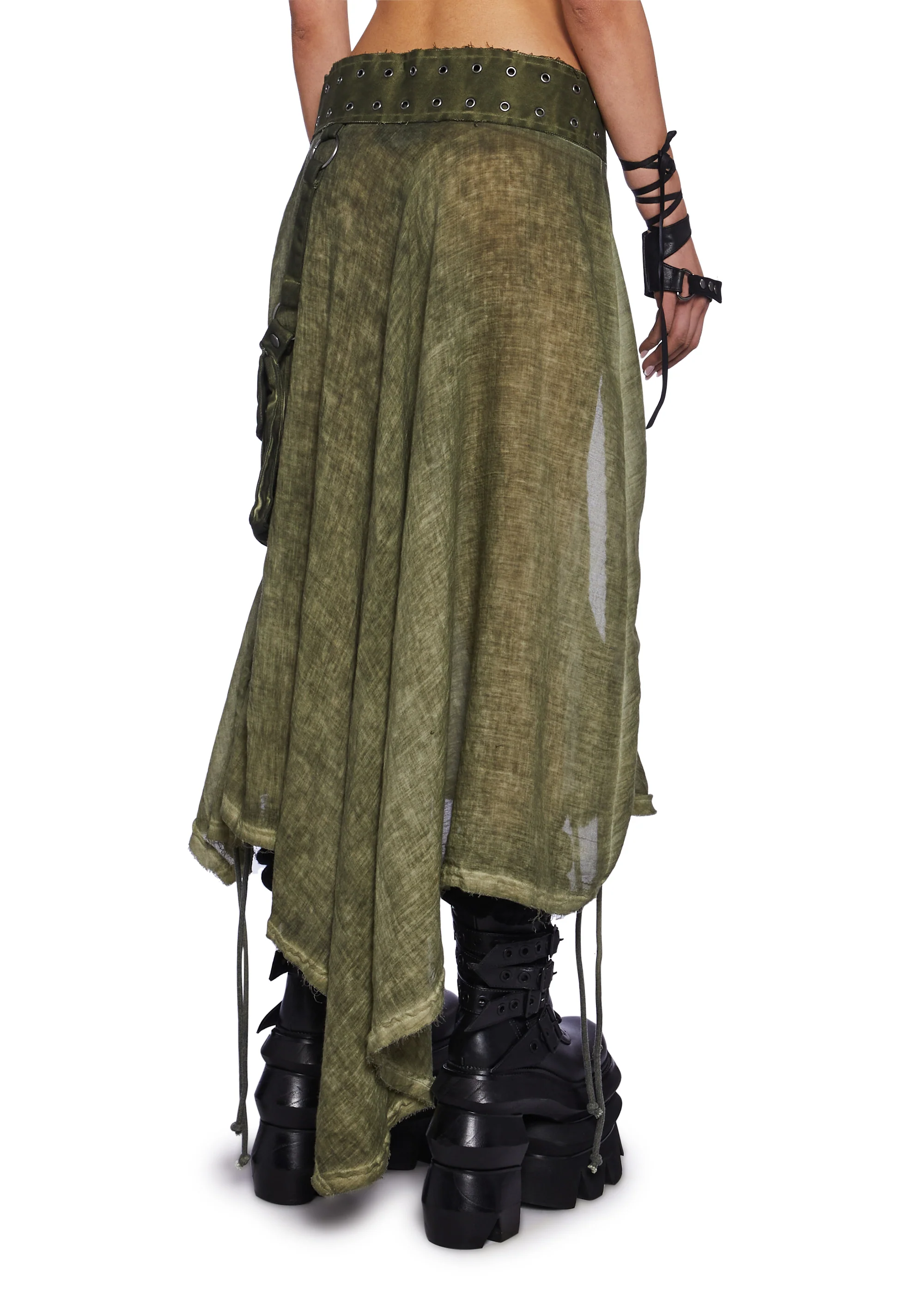 Switch Asymmetrical Midi Skirt - Image 4