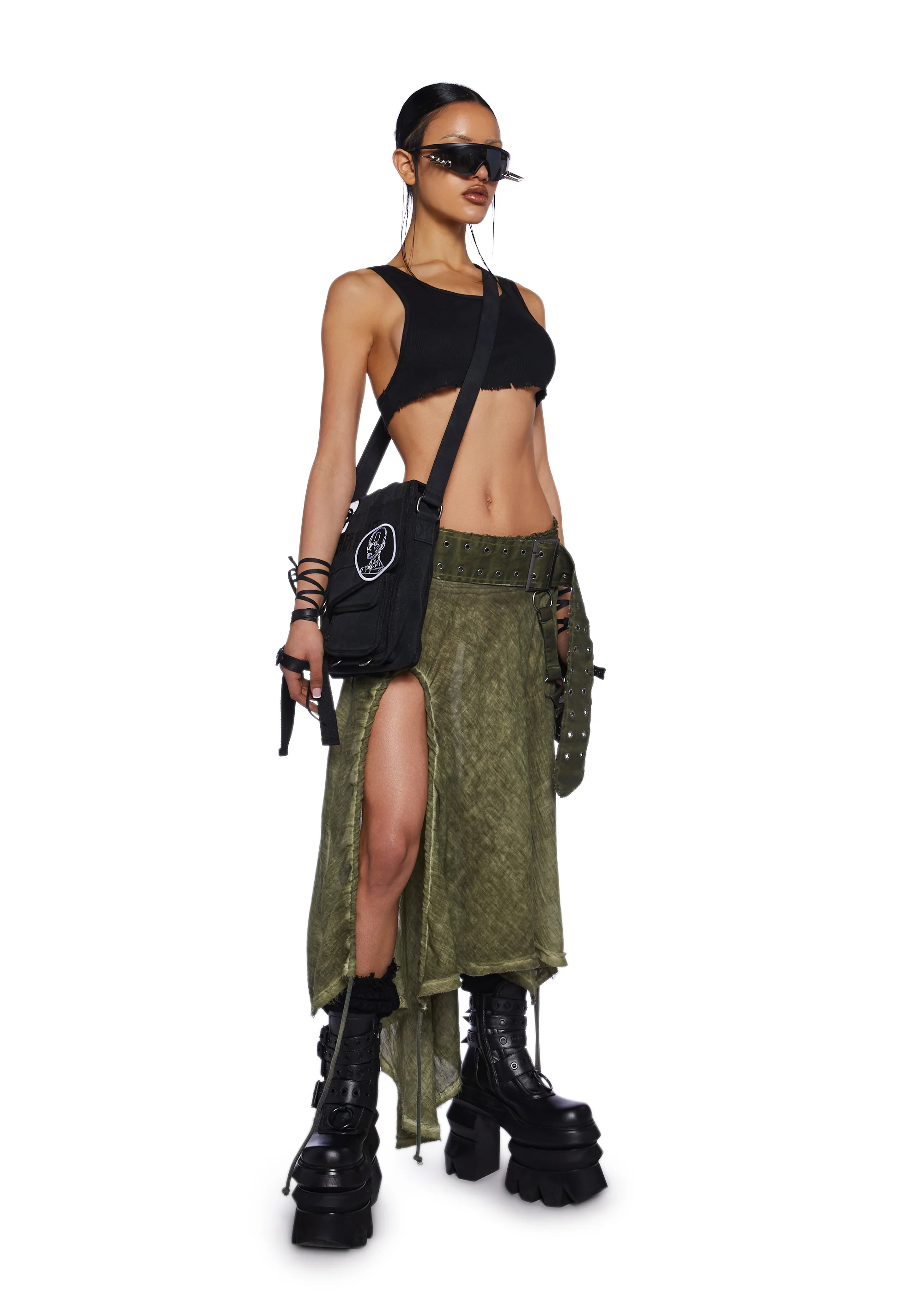 Switch Asymmetrical Midi Skirt - Image 5