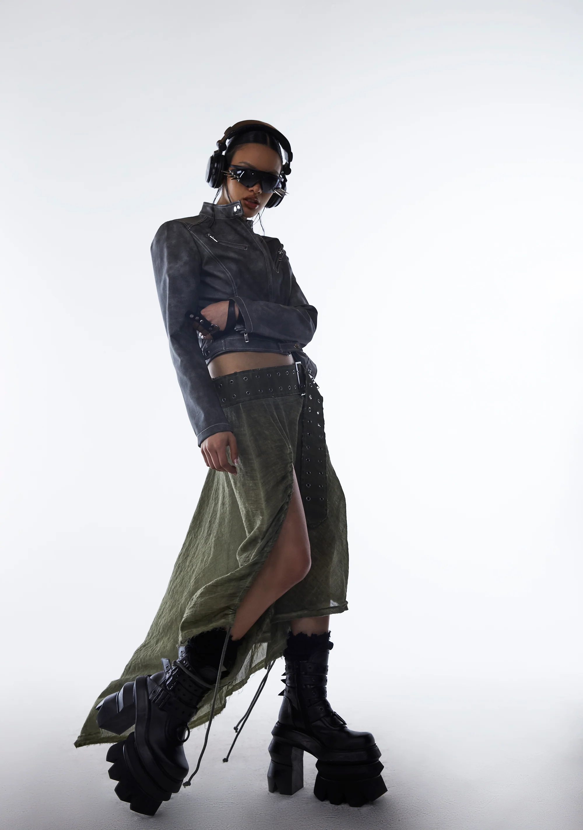 Switch Asymmetrical Midi Skirt - Image 6