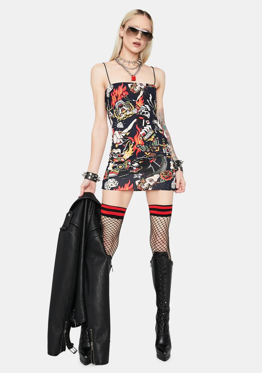 Take A Gamble Bodycon Dress - Image 3