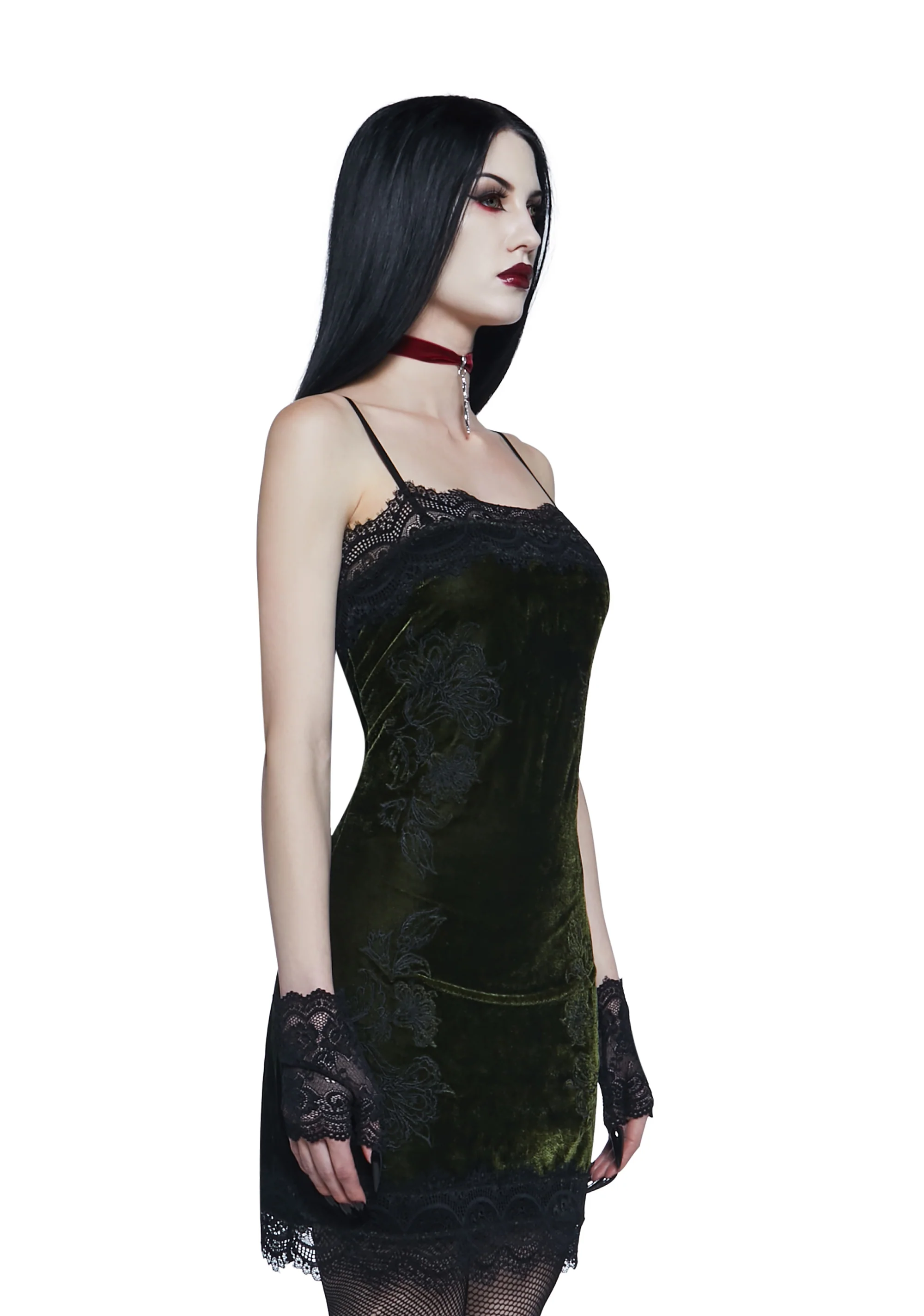 Take Me To The Altar Slip Dress - Green - Image 3