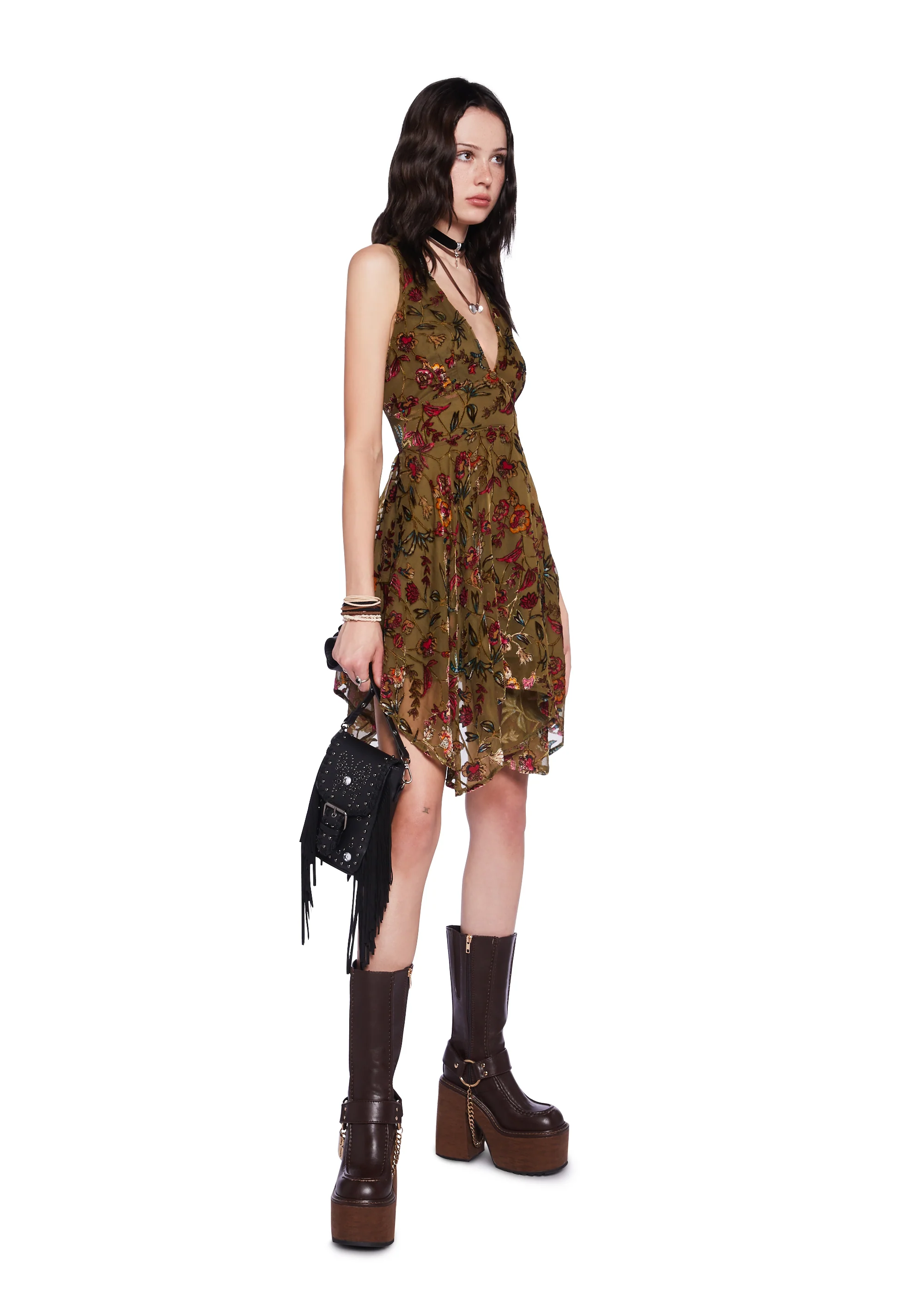 Take To The Sky Mini Dress - Green - Image 2