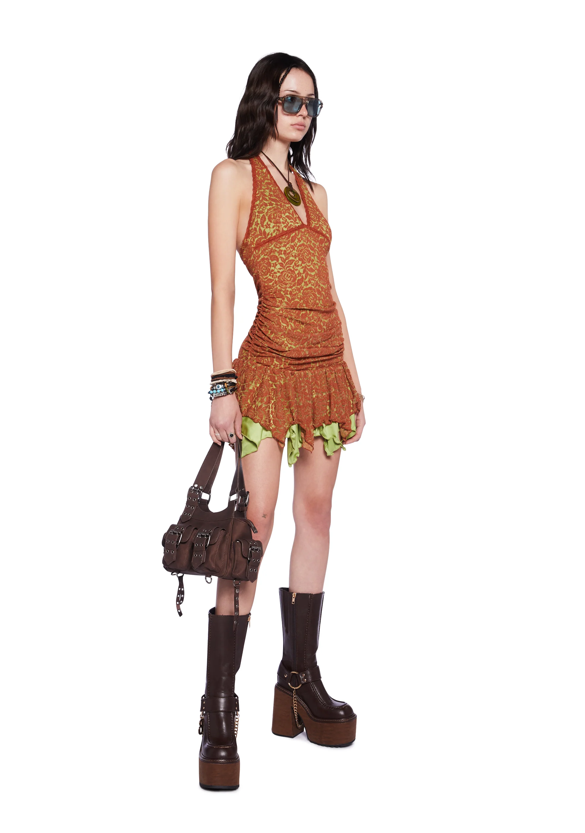 Tales Of Fantasy Mini Dress - Brown - Image 2