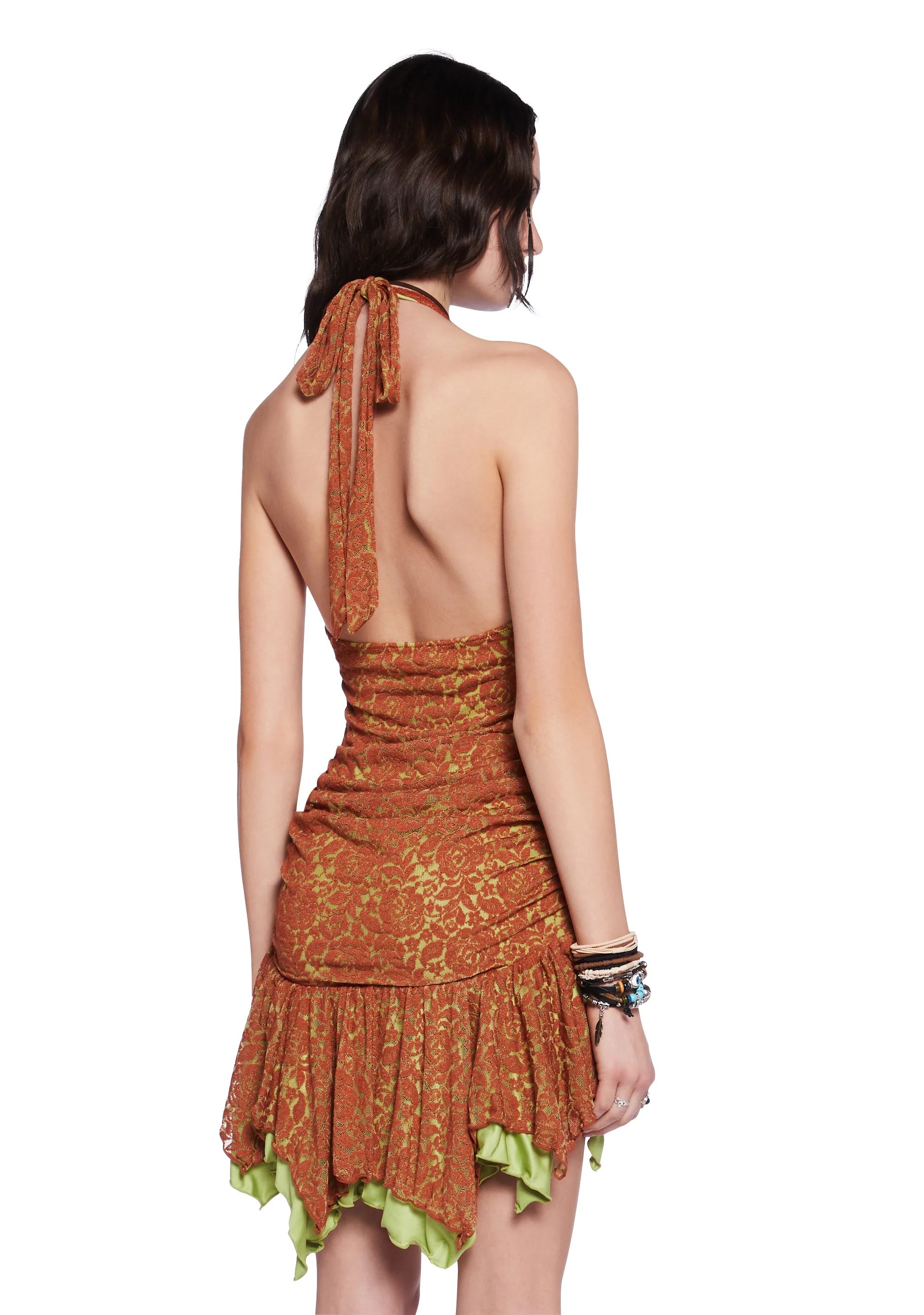 Tales Of Fantasy Mini Dress - Brown - Image 4