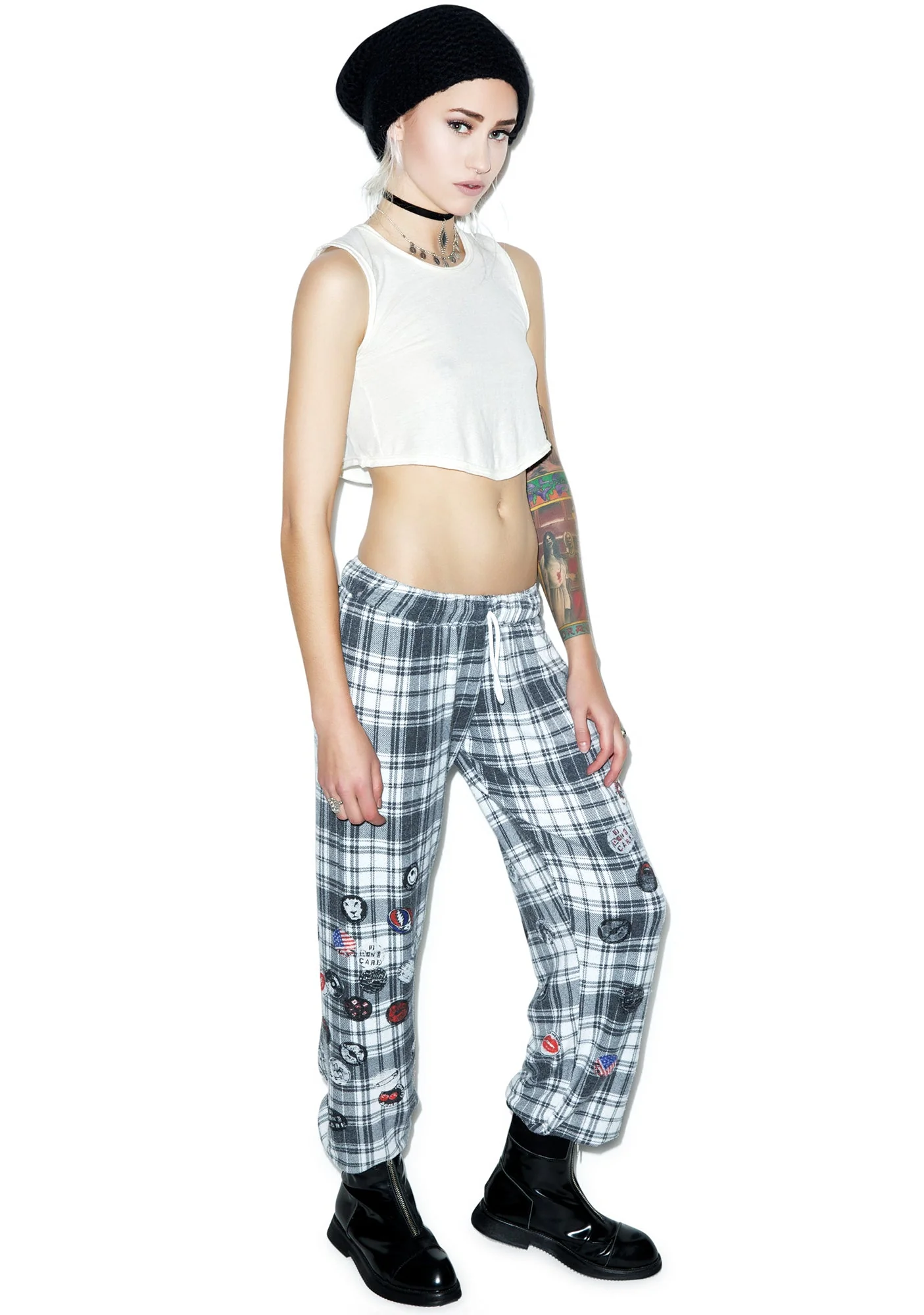 Tanzy Pins Sweat Pants - Black - Image 3
