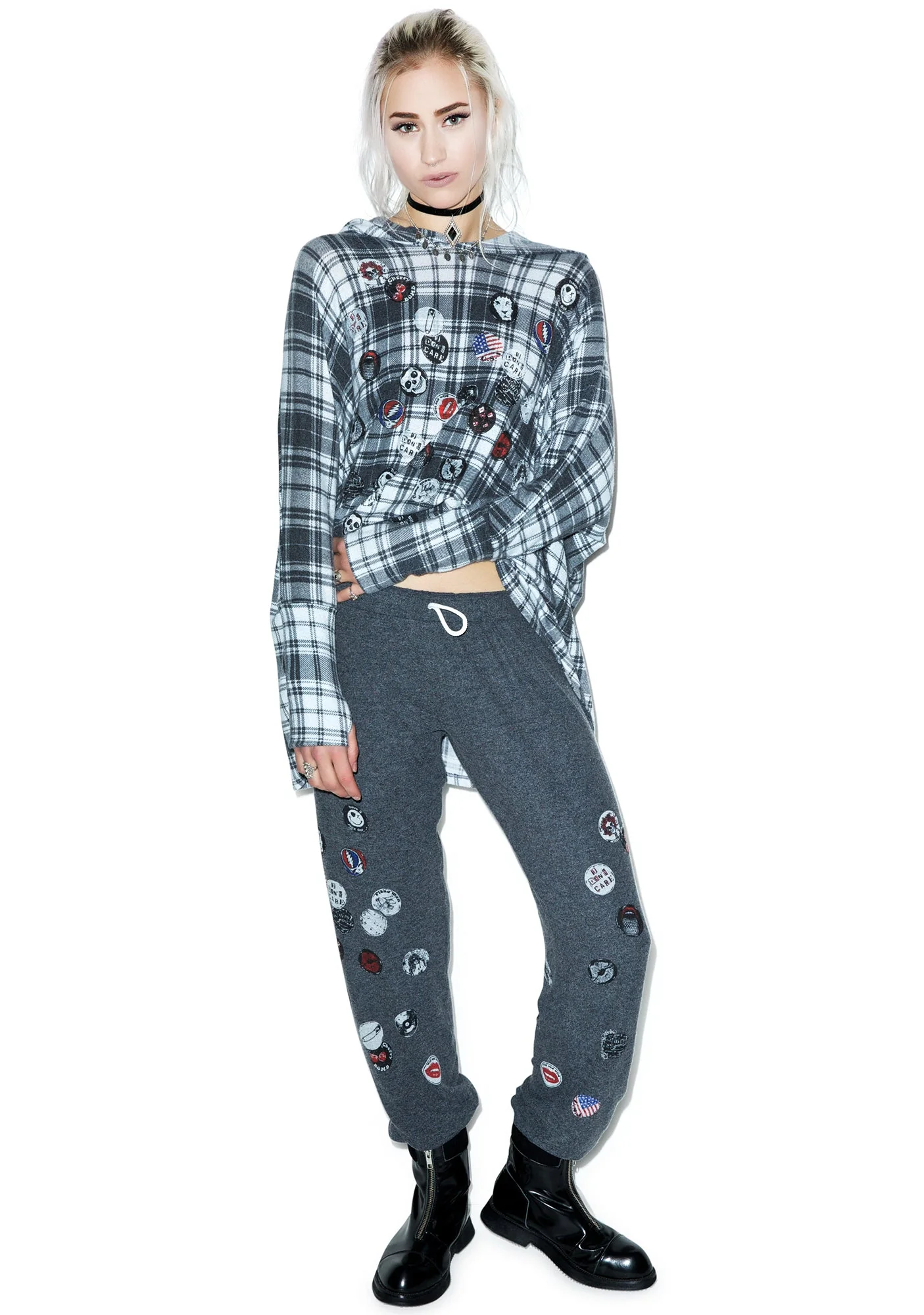 Tanzy Pins Sweat Pants - Black - Image 7