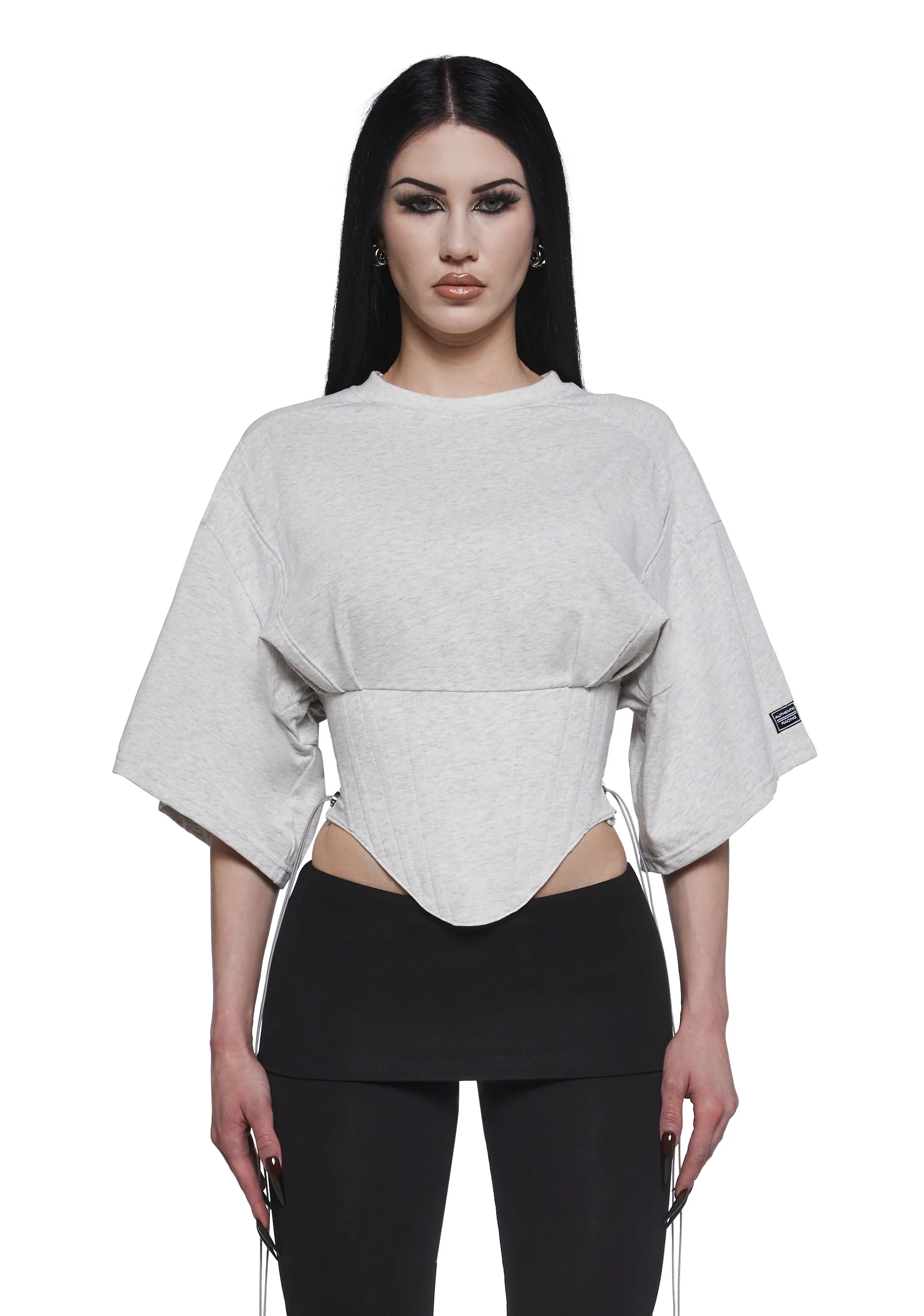Team Player Corset T-Shirt - Gray