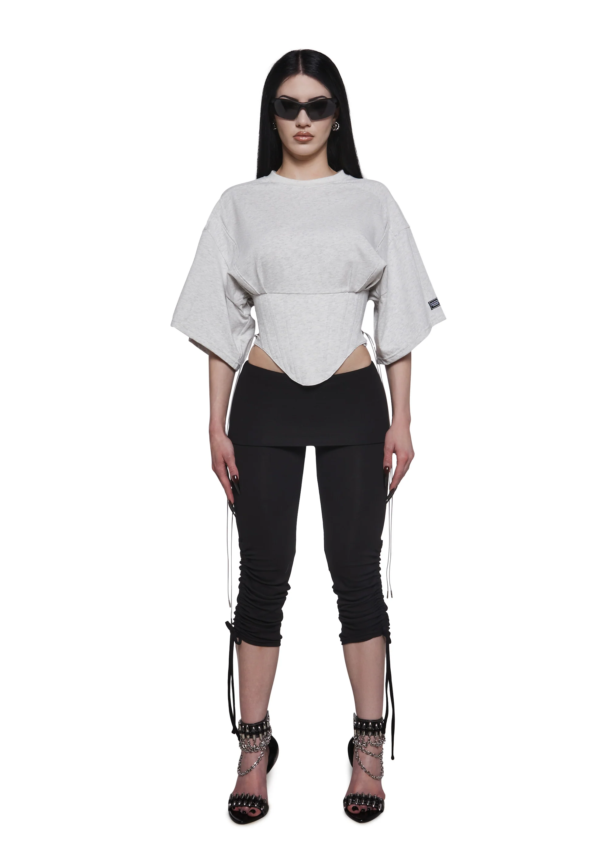 Team Player Corset T-Shirt - Gray - Image 2